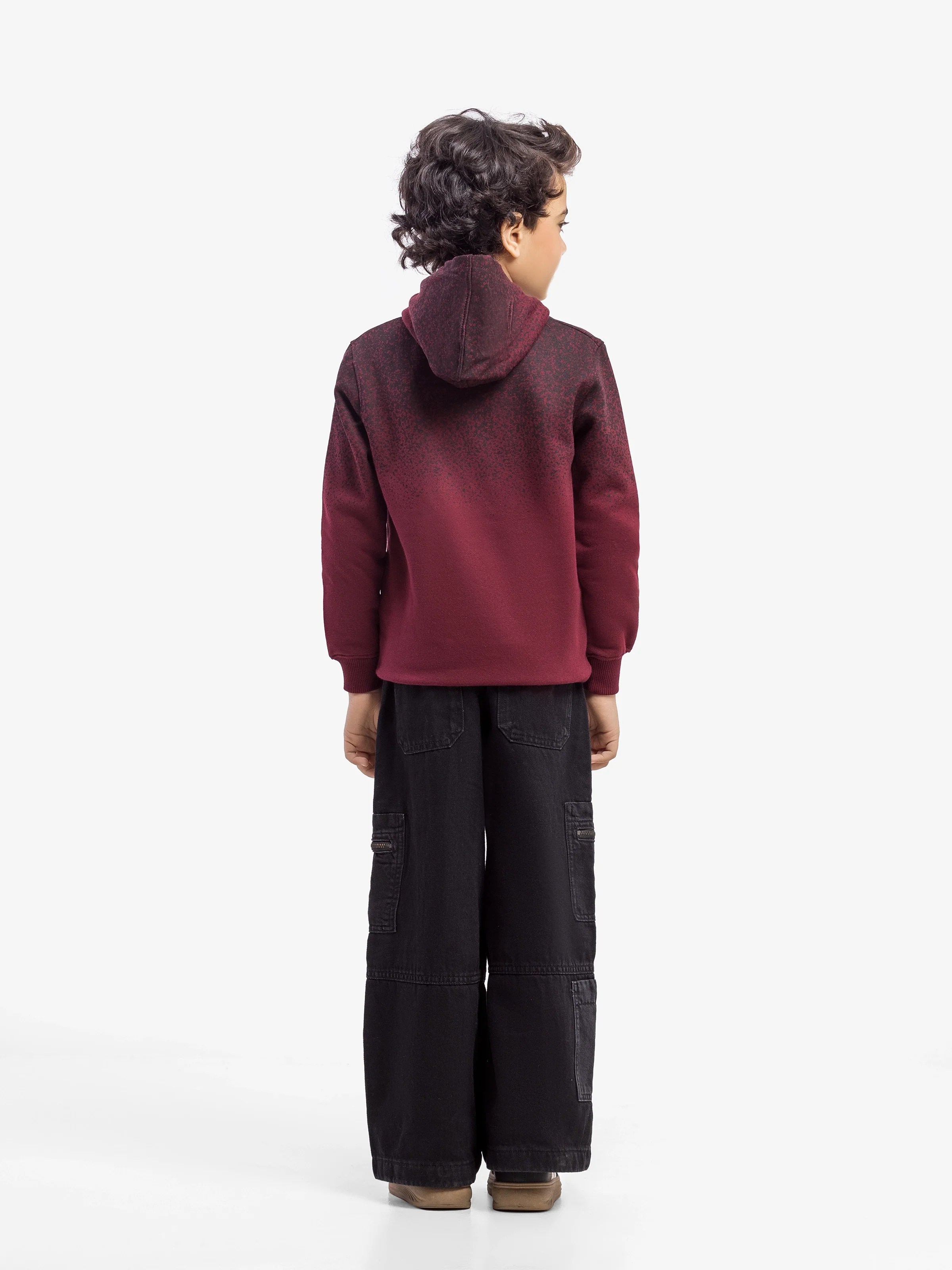 Boy's Maroon Hoodie - EBTH5-020 - Image 5