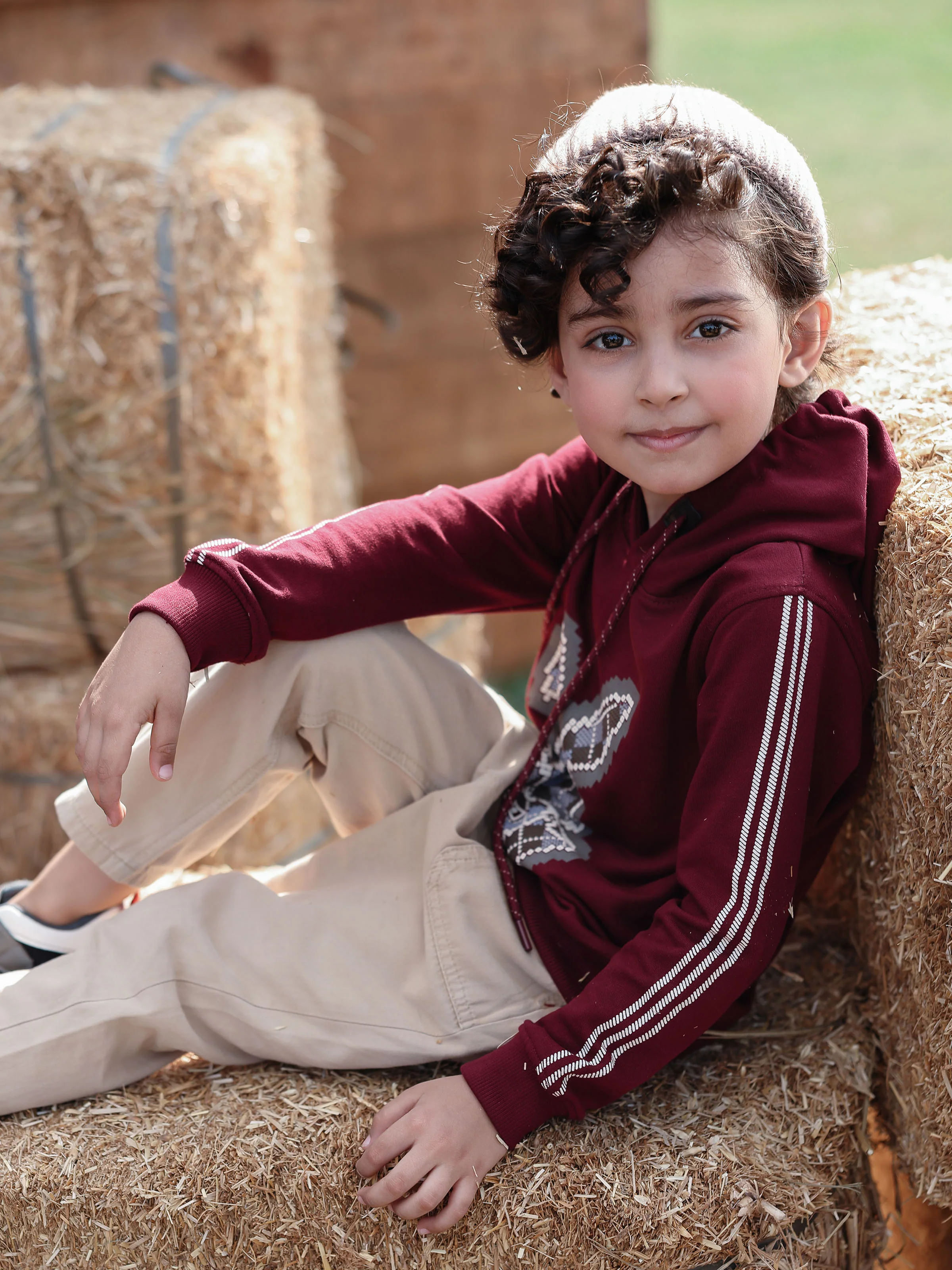 Boy's Maroon Hoodie - EBTH5-021 - Image 3