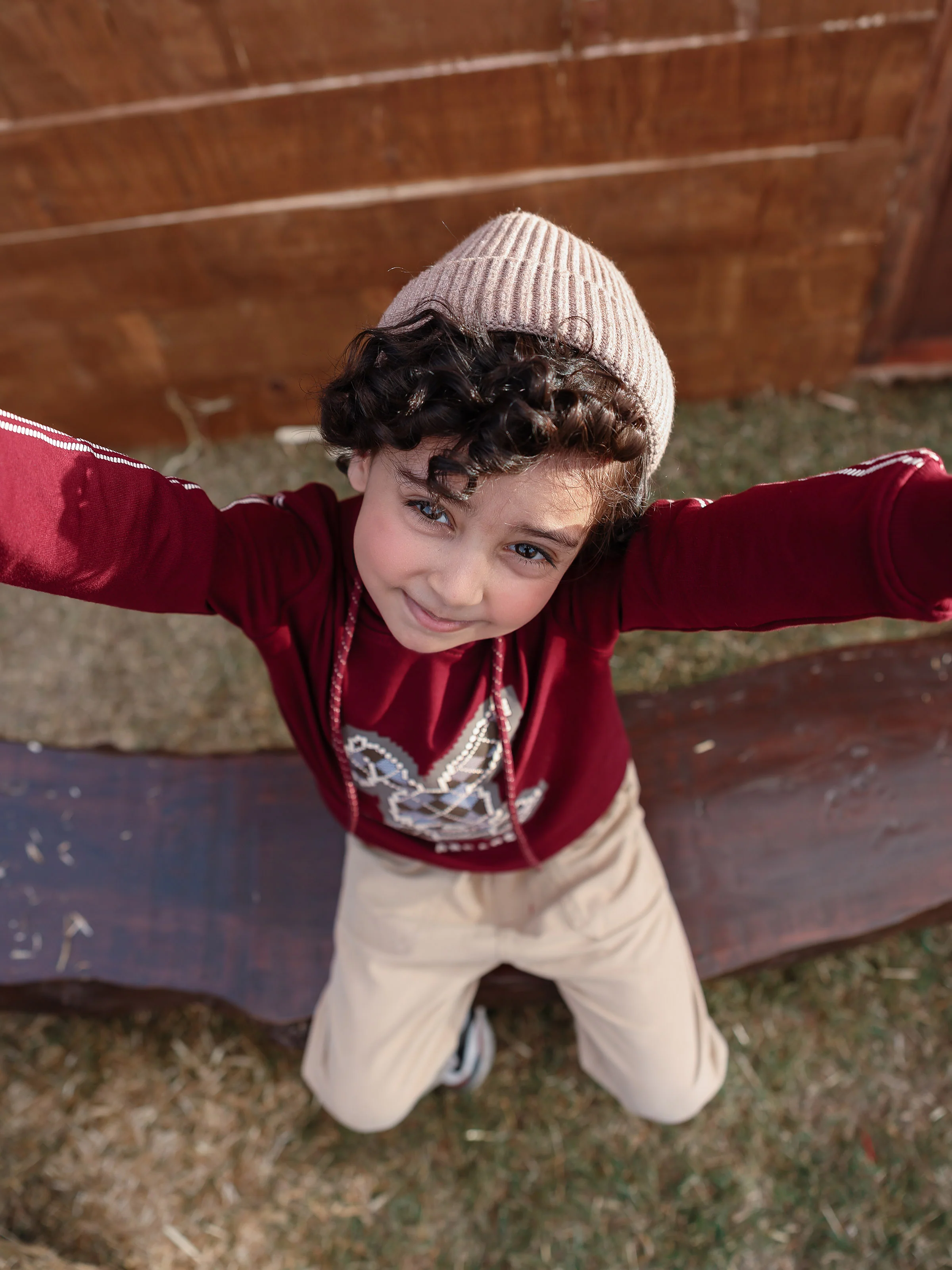 Boy's Maroon Hoodie - EBTH5-021 - Image 4