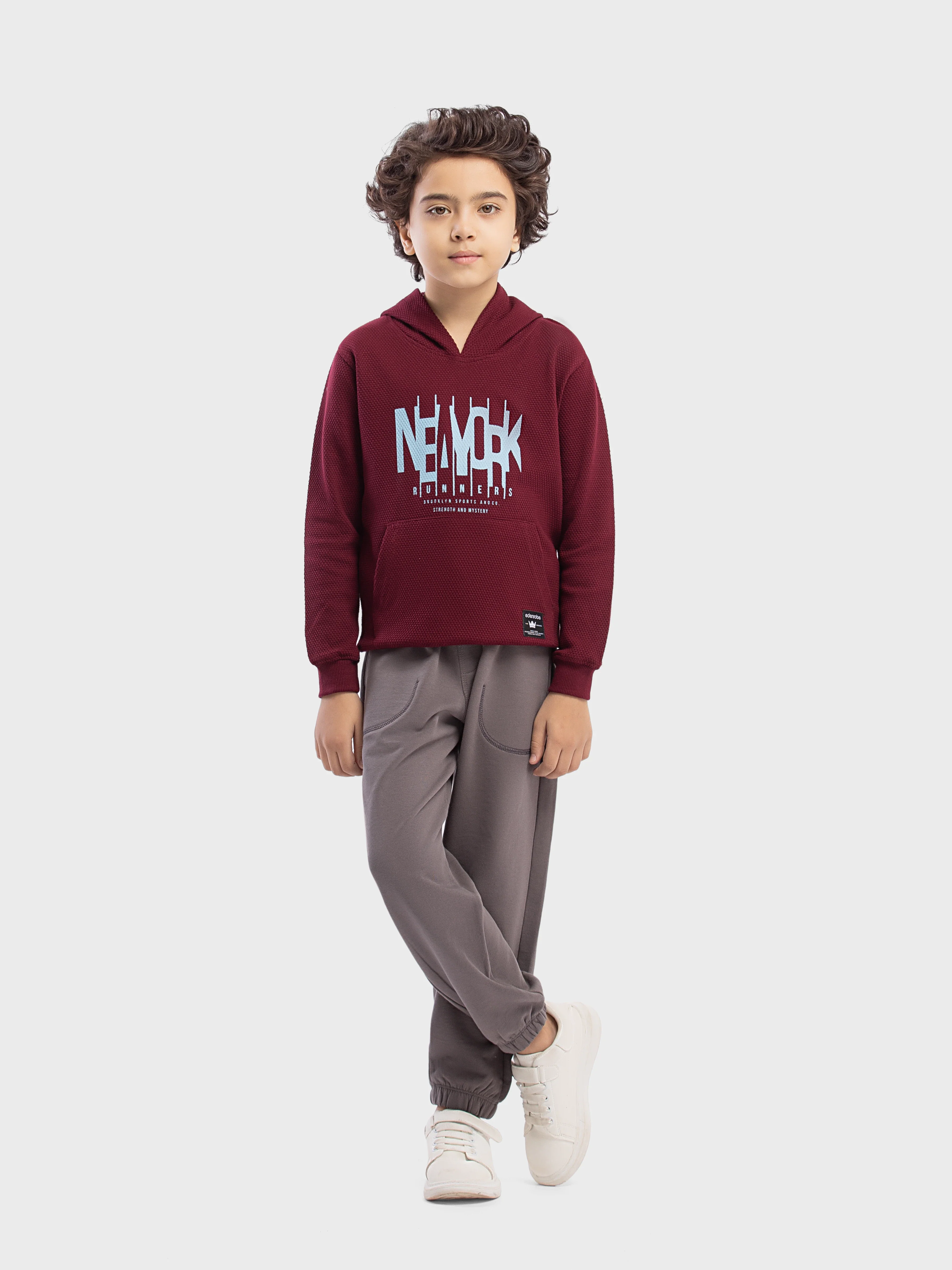 Boy's Maroon Hoodie - EBTH5-024 - Image 2