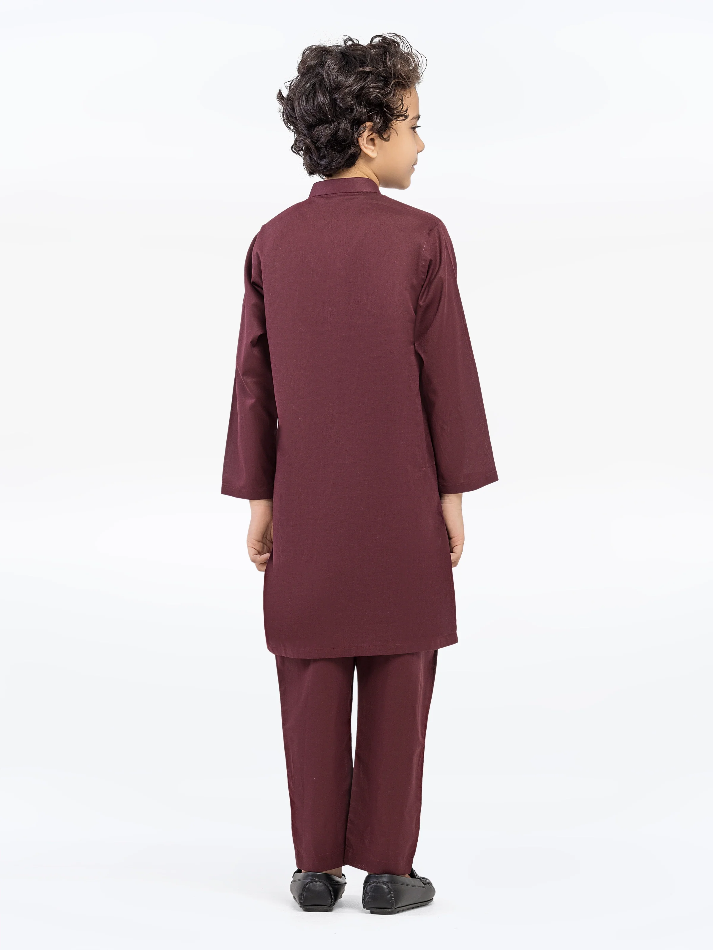Boy's Maroon Kurta Pajama - EBTKP5-023 - Image 5
