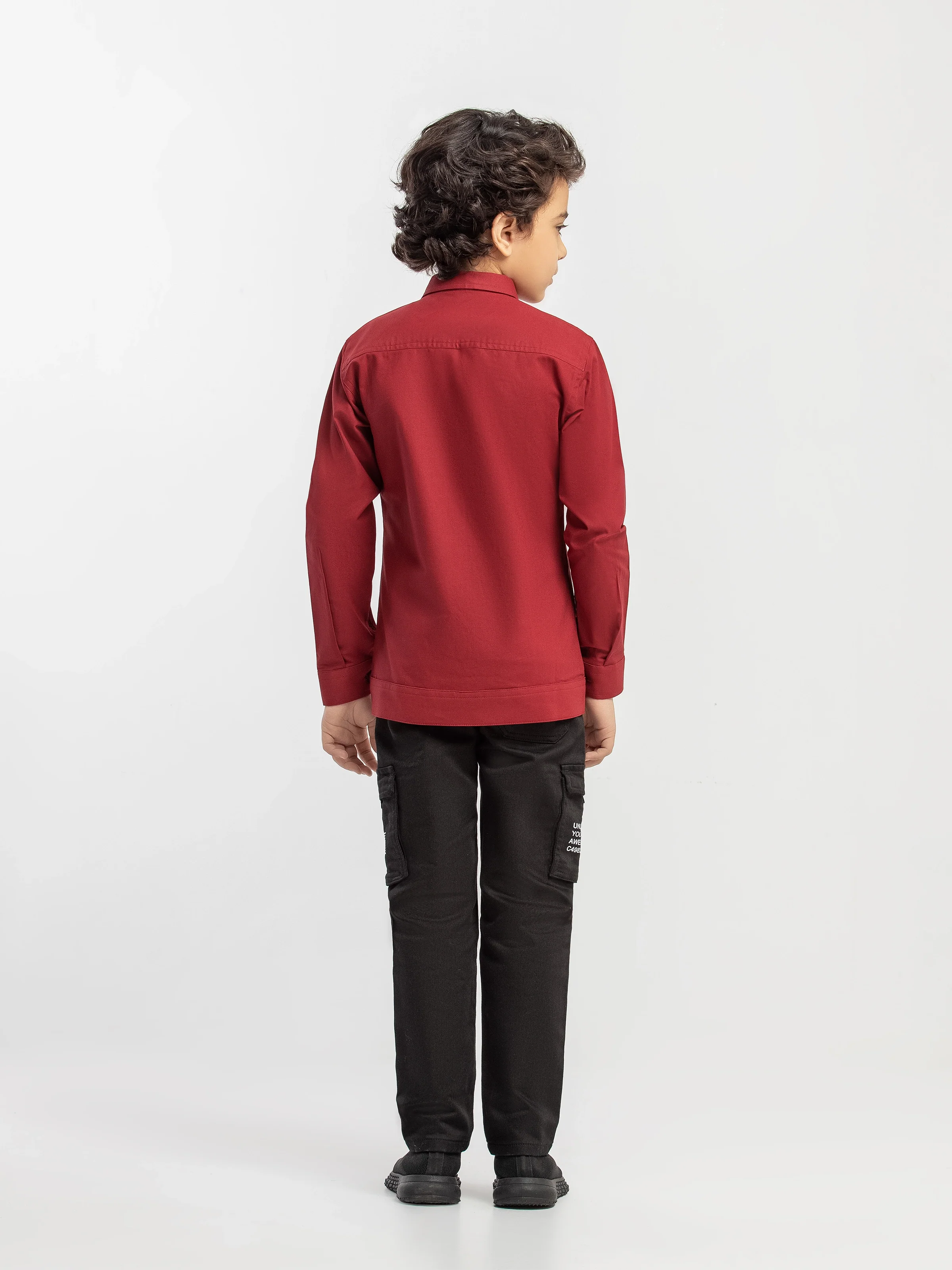 Boy's Maroon Shacket - EBTJS5-003 - Image 6