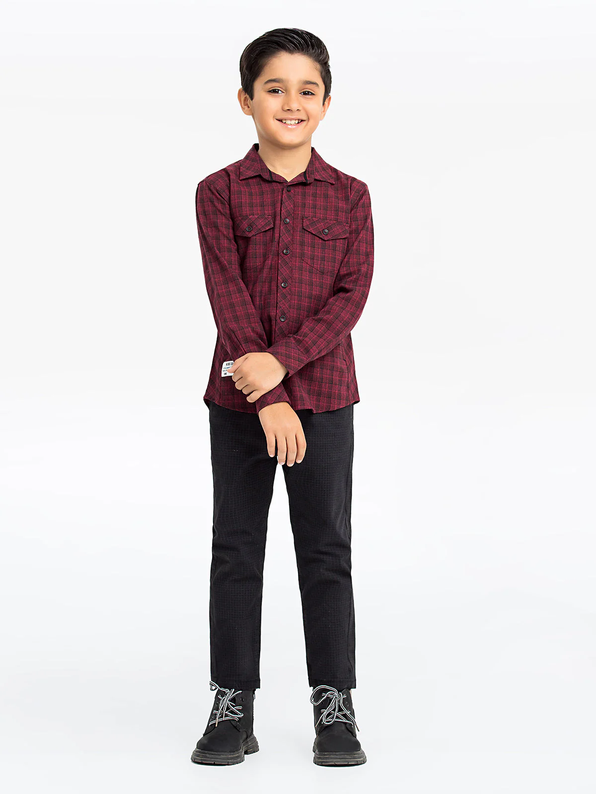 Boy's Maroon Shirt - EBTS23-27516 - Image 2