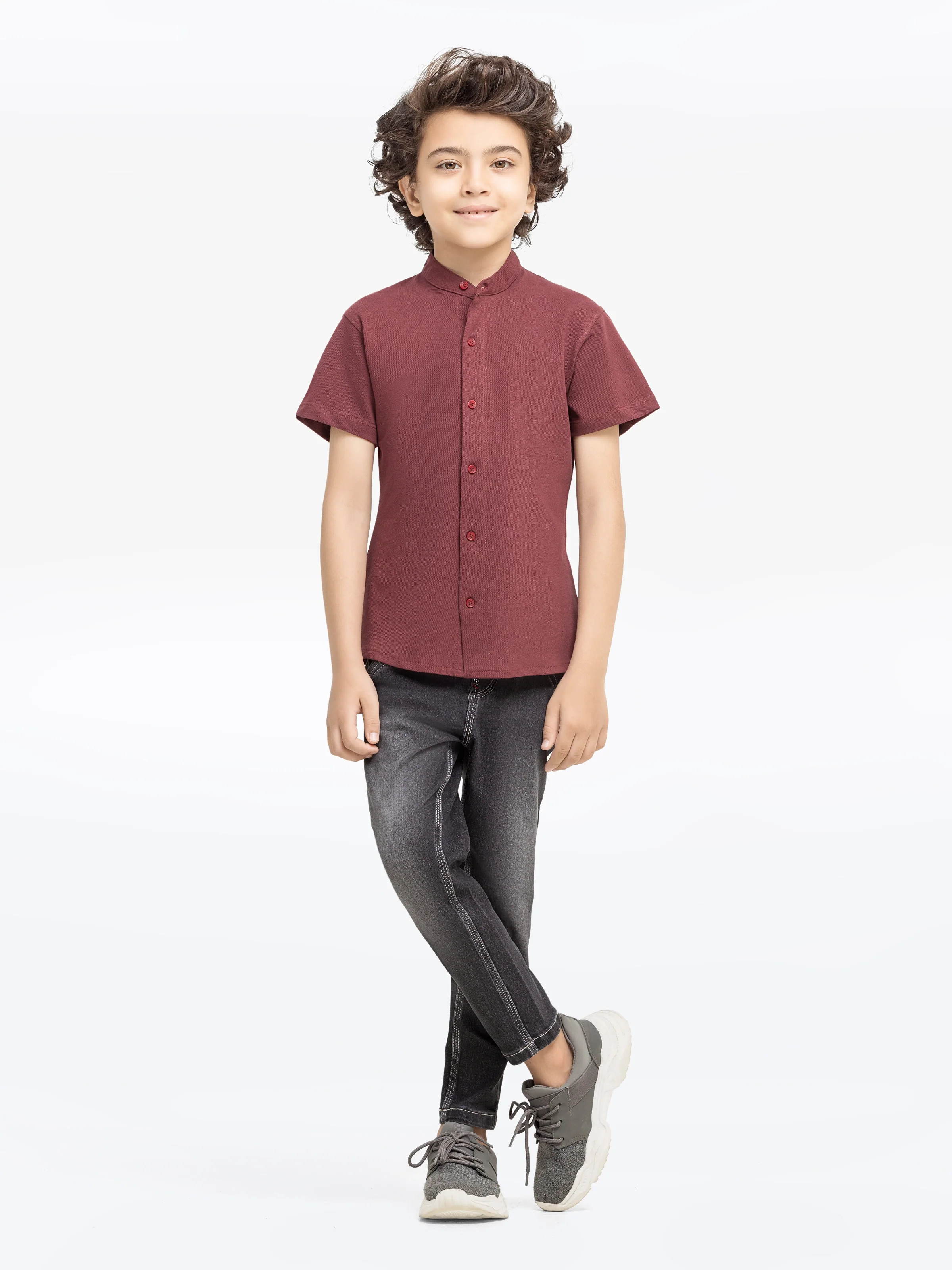 Boy's Maroon Shirt - EBTS24-27548 - Image 2