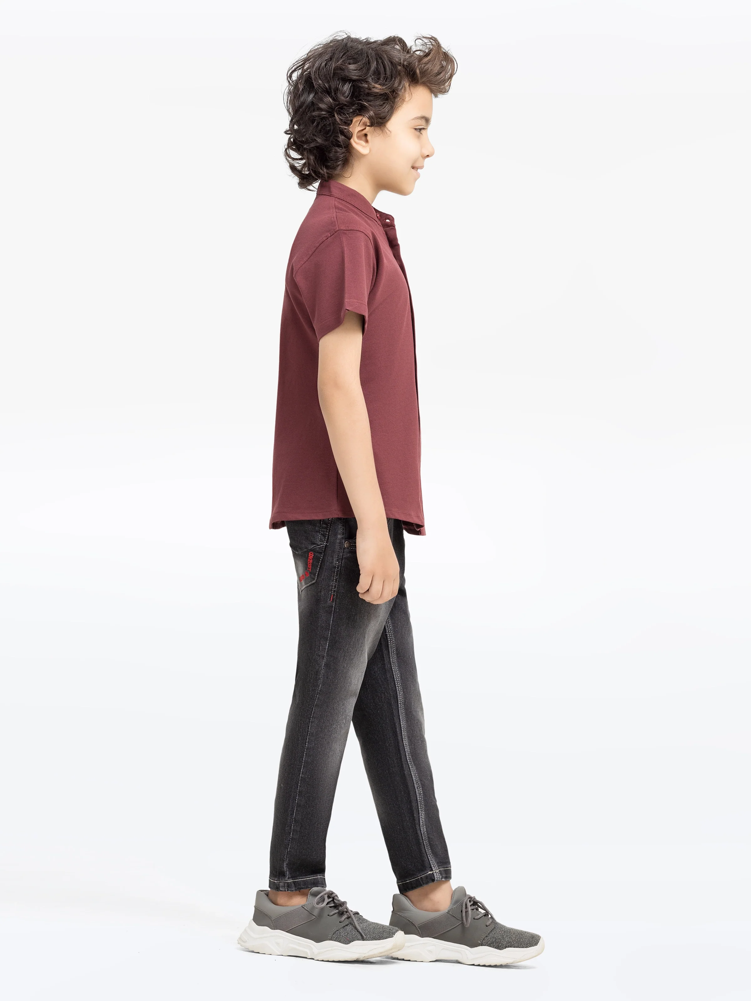 Boy's Maroon Shirt - EBTS24-27548 - Image 4