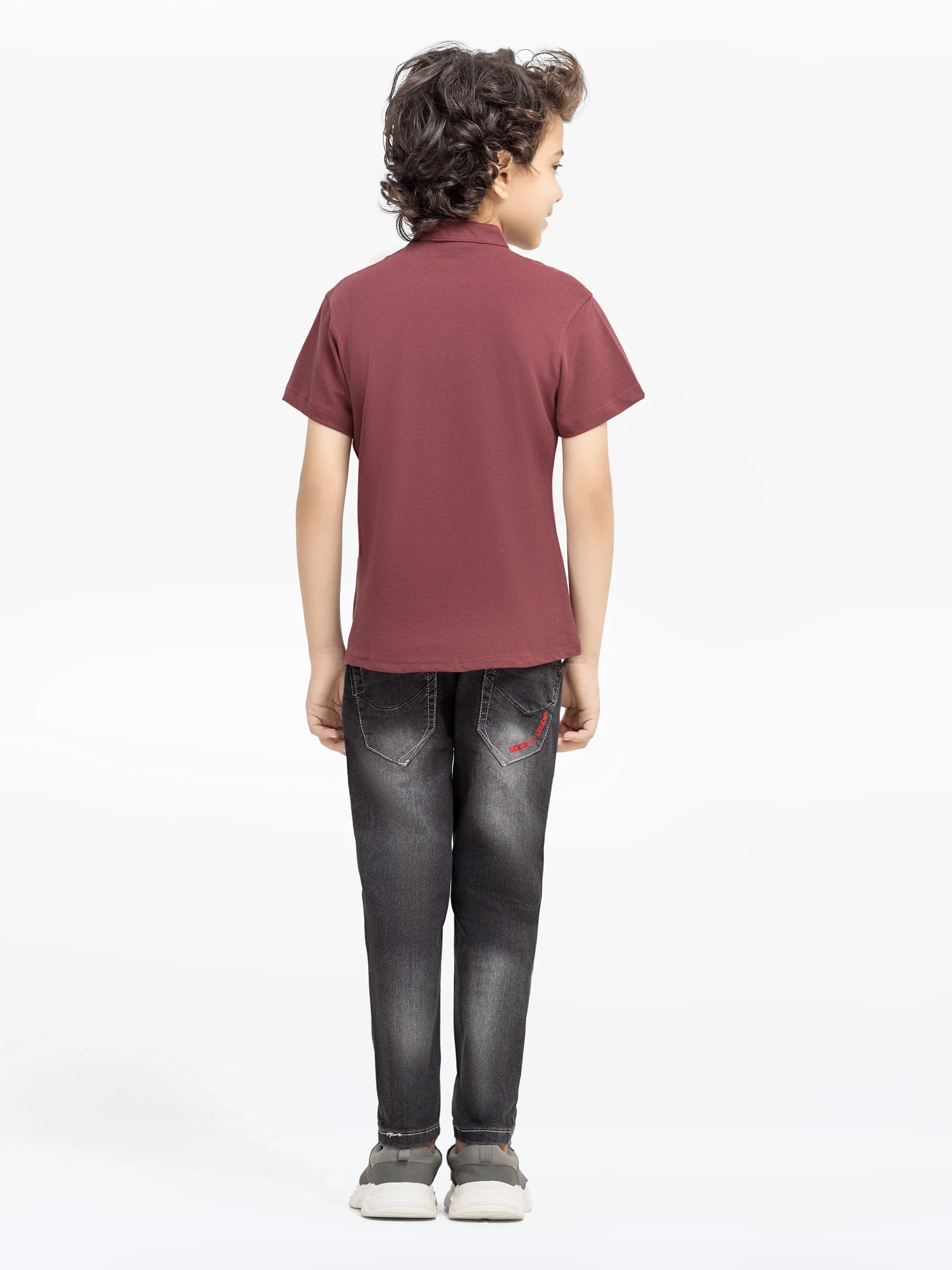 Boy's Maroon Shirt - EBTS24-27548 - Image 5