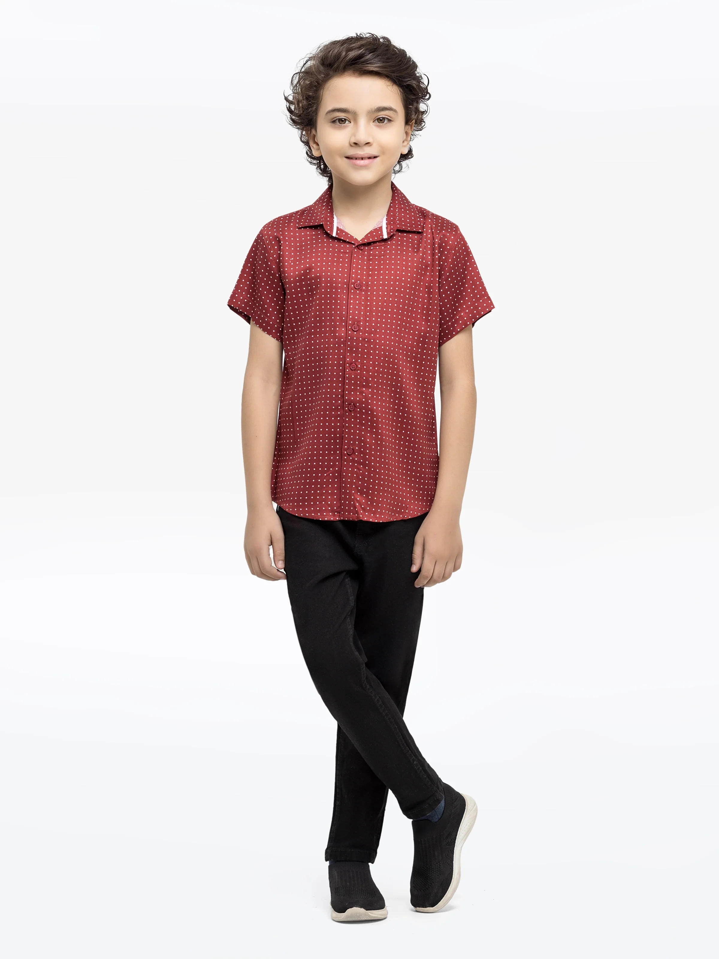 Boy's Maroon Shirt - EBTS24-27567 - Image 2