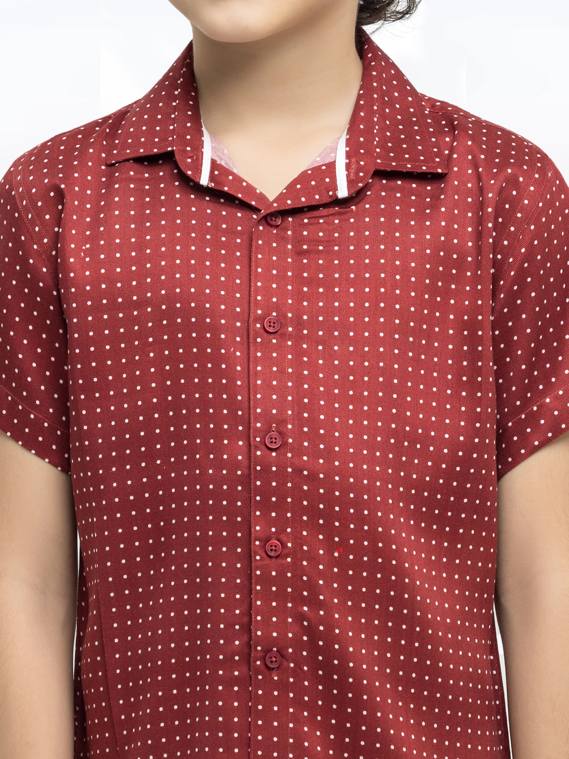 Boy's Maroon Shirt - EBTS24-27567 - Image 3