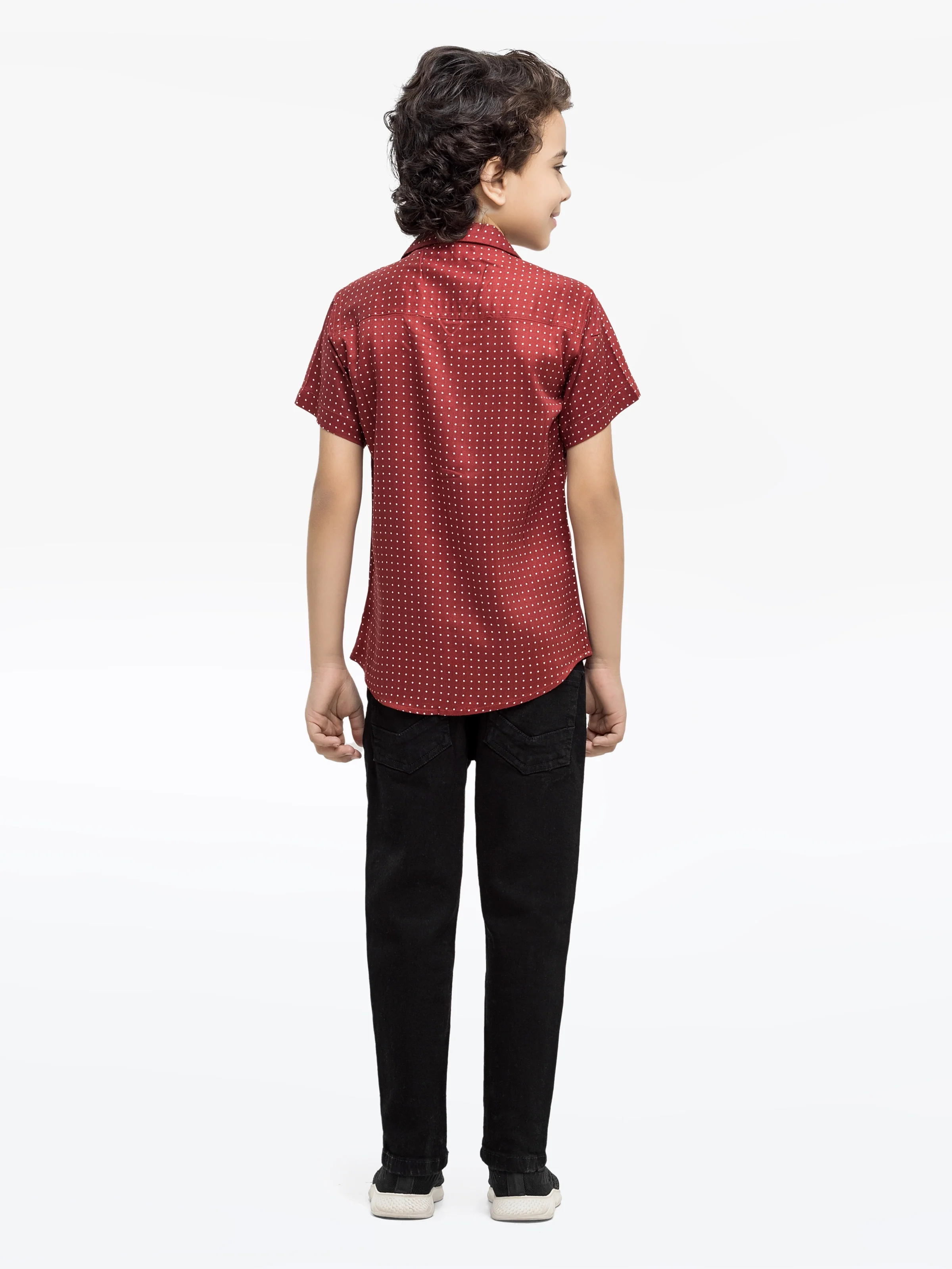 Boy's Maroon Shirt - EBTS24-27567 - Image 5