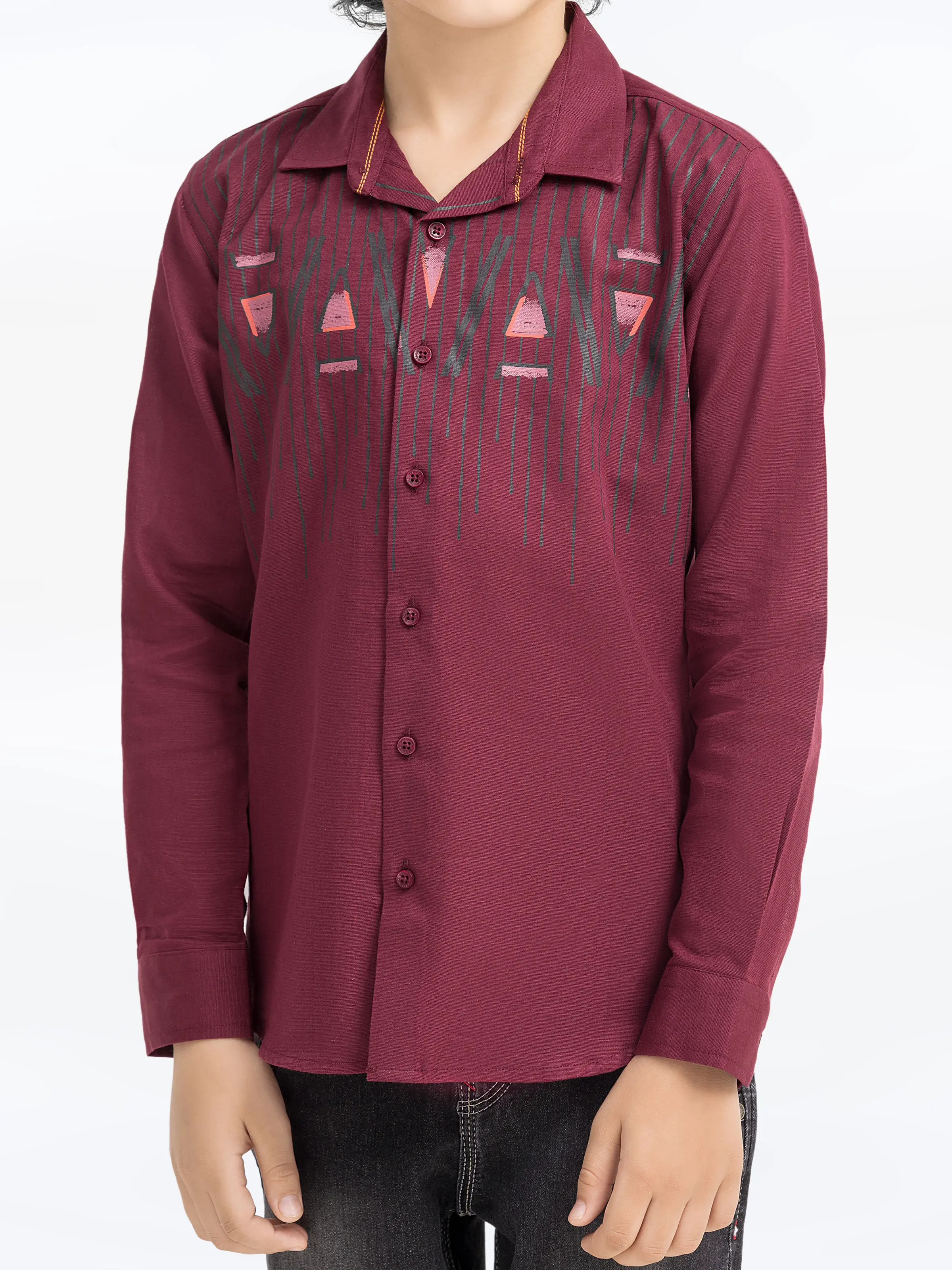 Boy's Maroon Shirt - EBTS5-27586 - Image 3