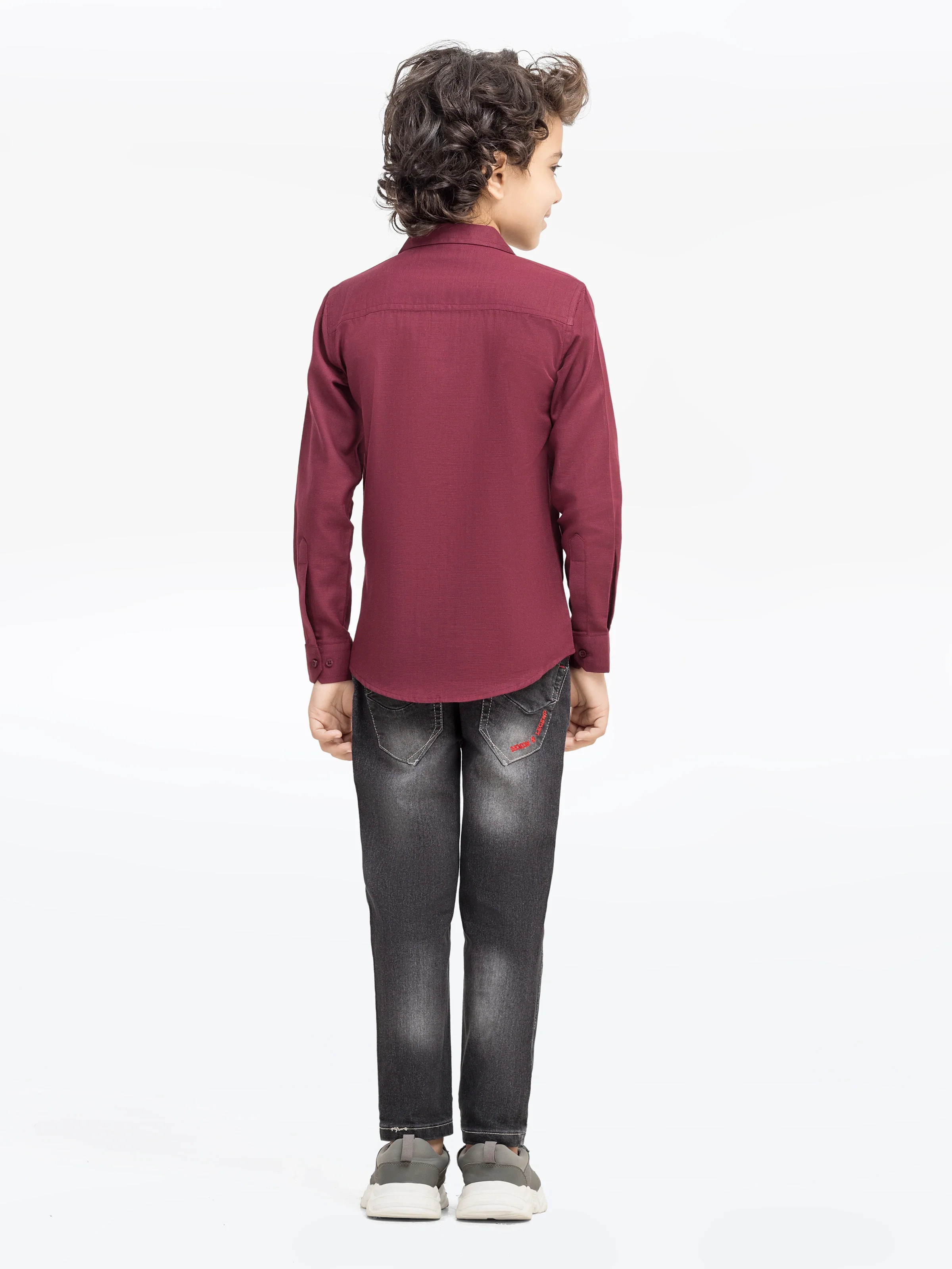 Boy's Maroon Shirt - EBTS5-27586 - Image 5