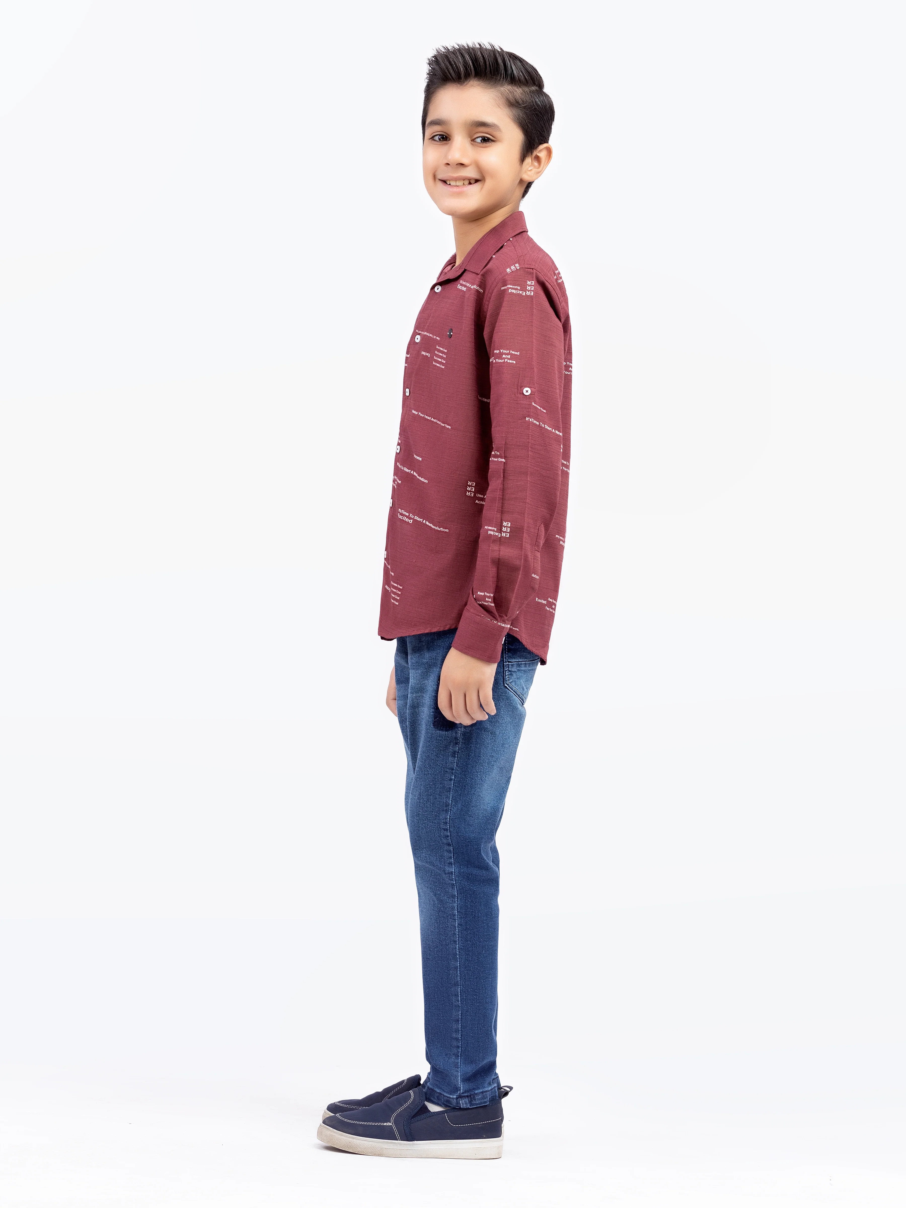 Boy's Maroon Shirt - EBTS5-27602 - Image 5