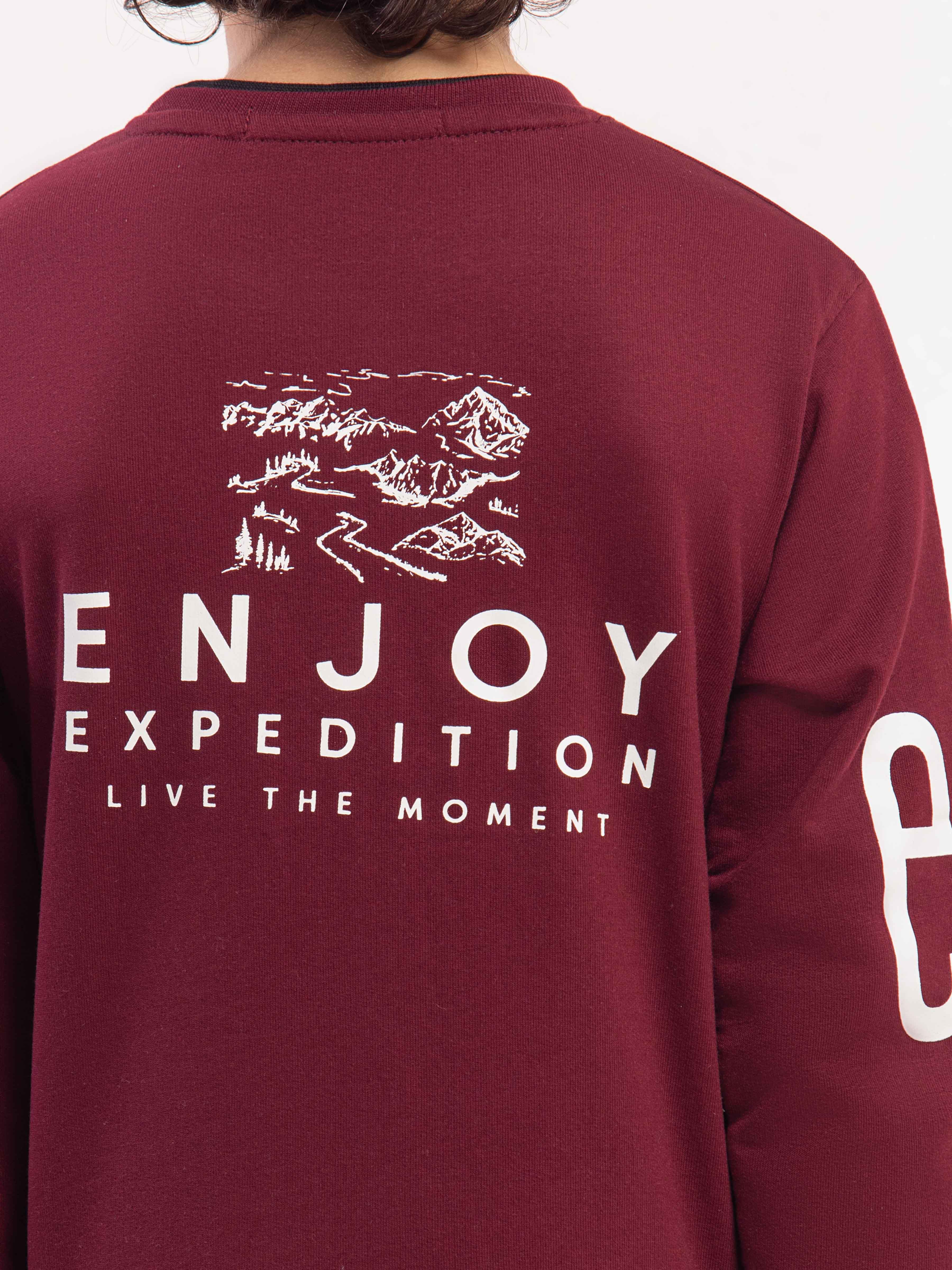 Boy's Maroon Sweatshirt - EBTSS5-005 - Image 4