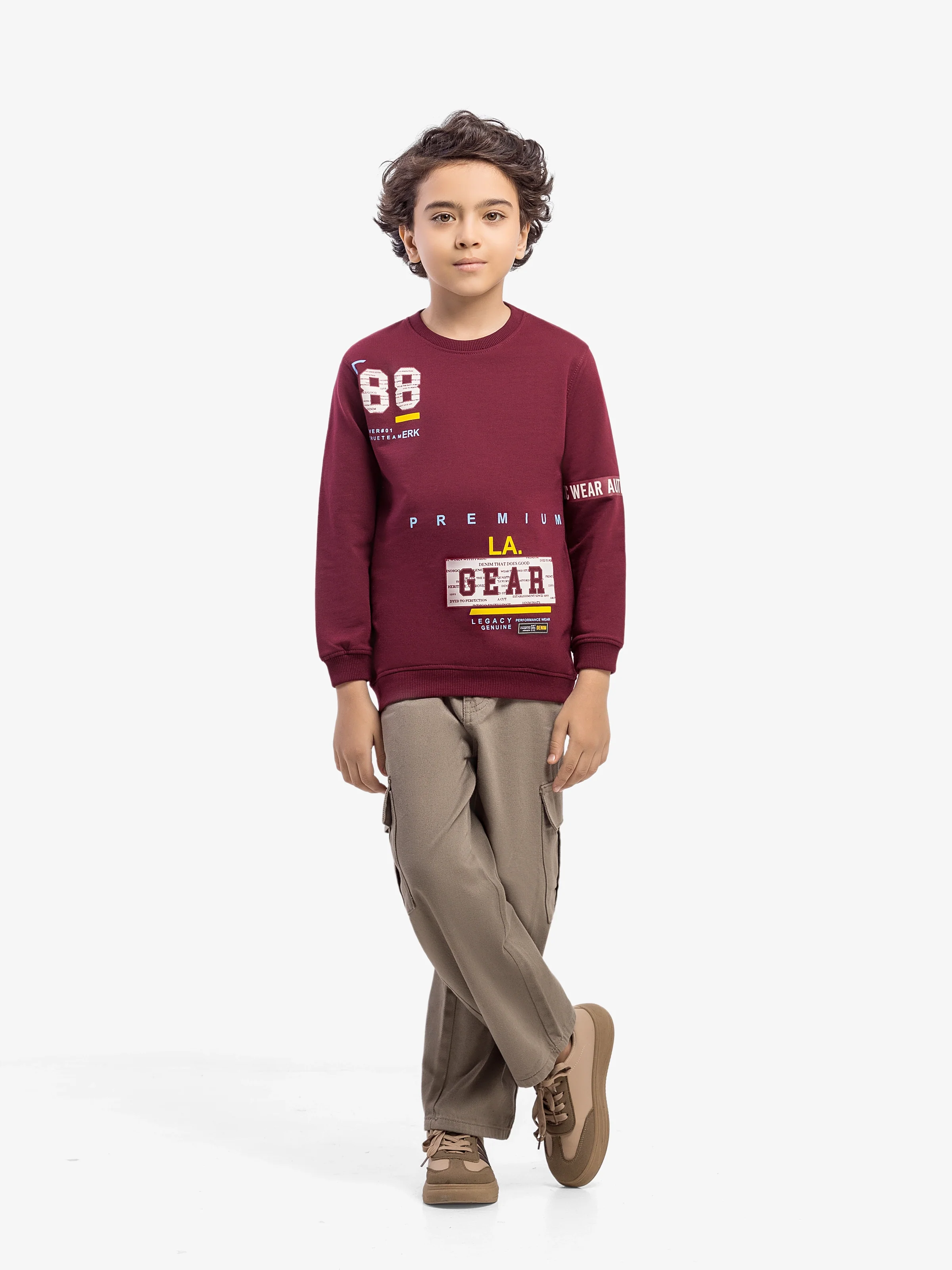 Boy's Maroon Sweatshirt - EBTSS5-017 - Image 3