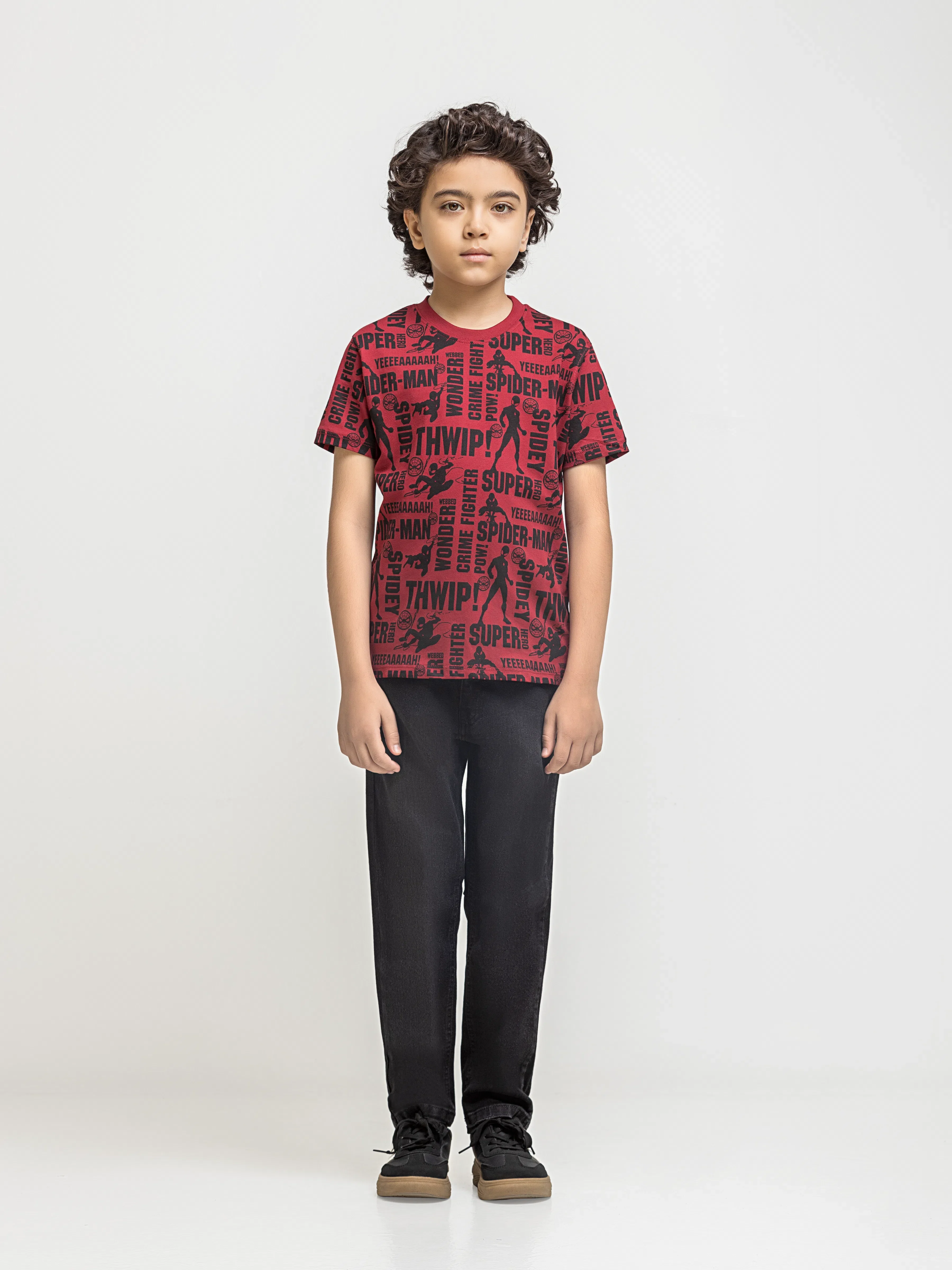 Boy's Maroon T-Shirt - EBTTS6-020 - Image 2