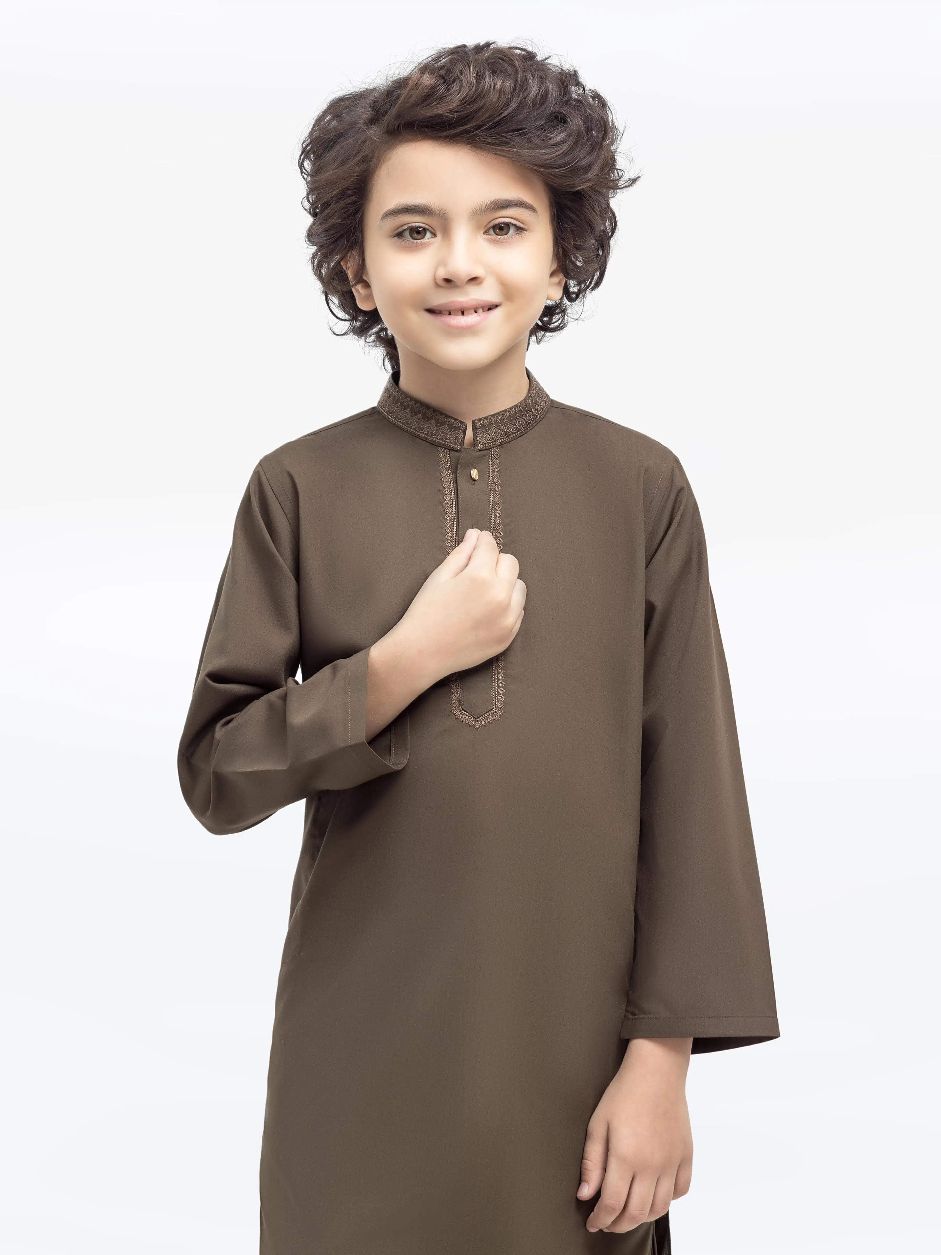Boy's Mehndi Kurta Pajama - EBTKP5-011 - Image 2