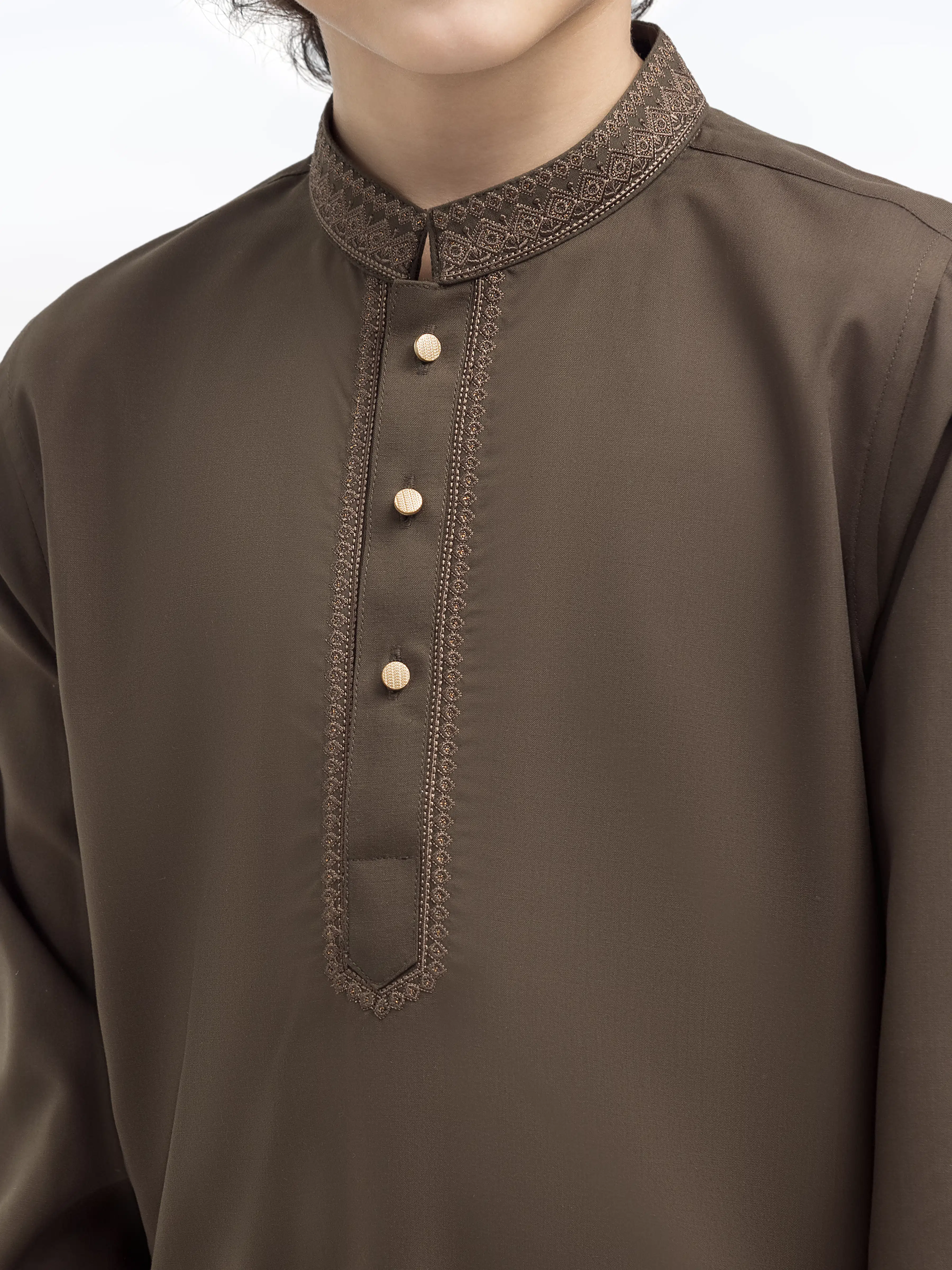 Boy's Mehndi Kurta Pajama - EBTKP5-011 - Image 3