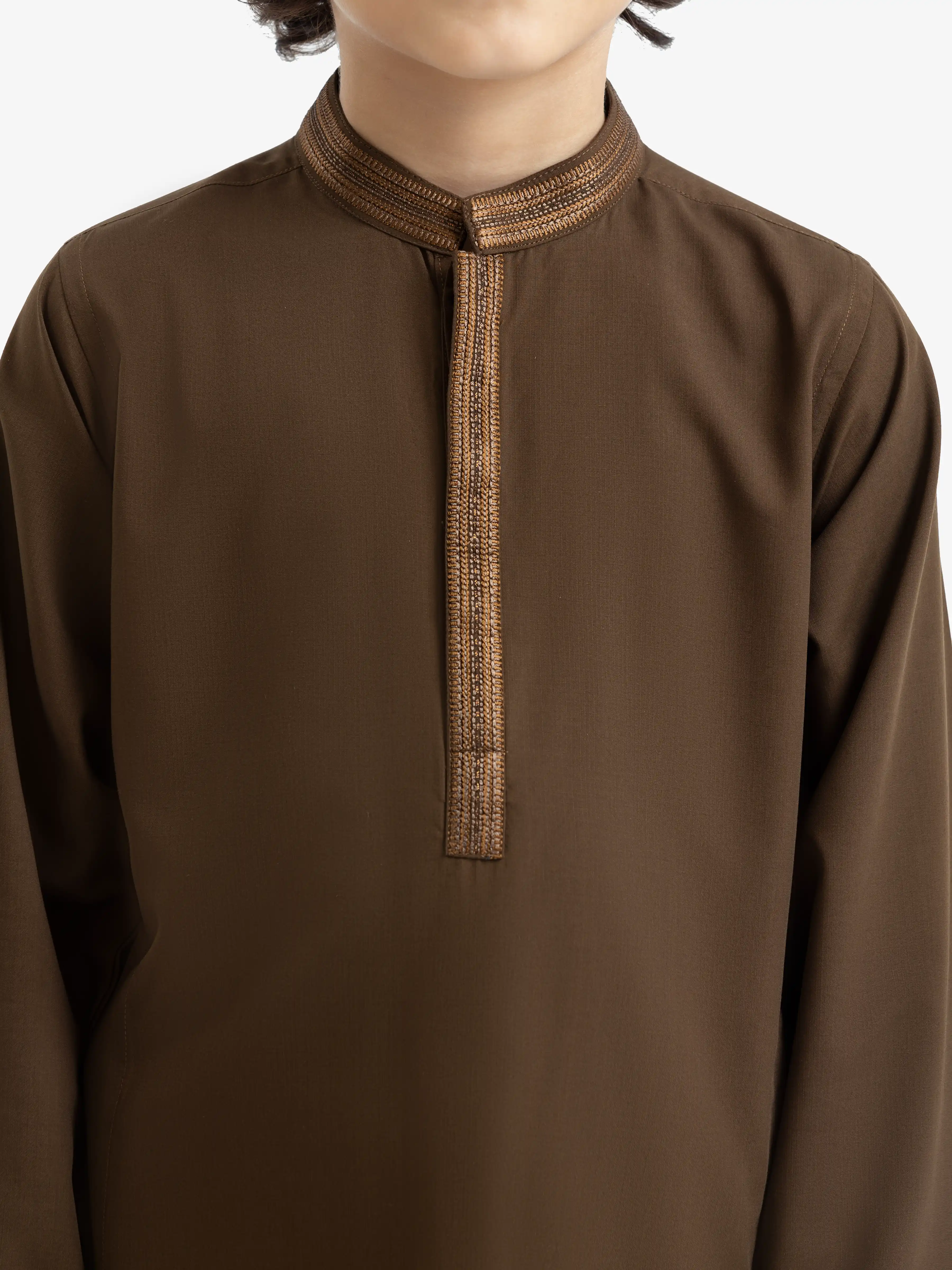 Boy's Mehndi Kurta Shalwar - EBTKS24-3971 - Image 3