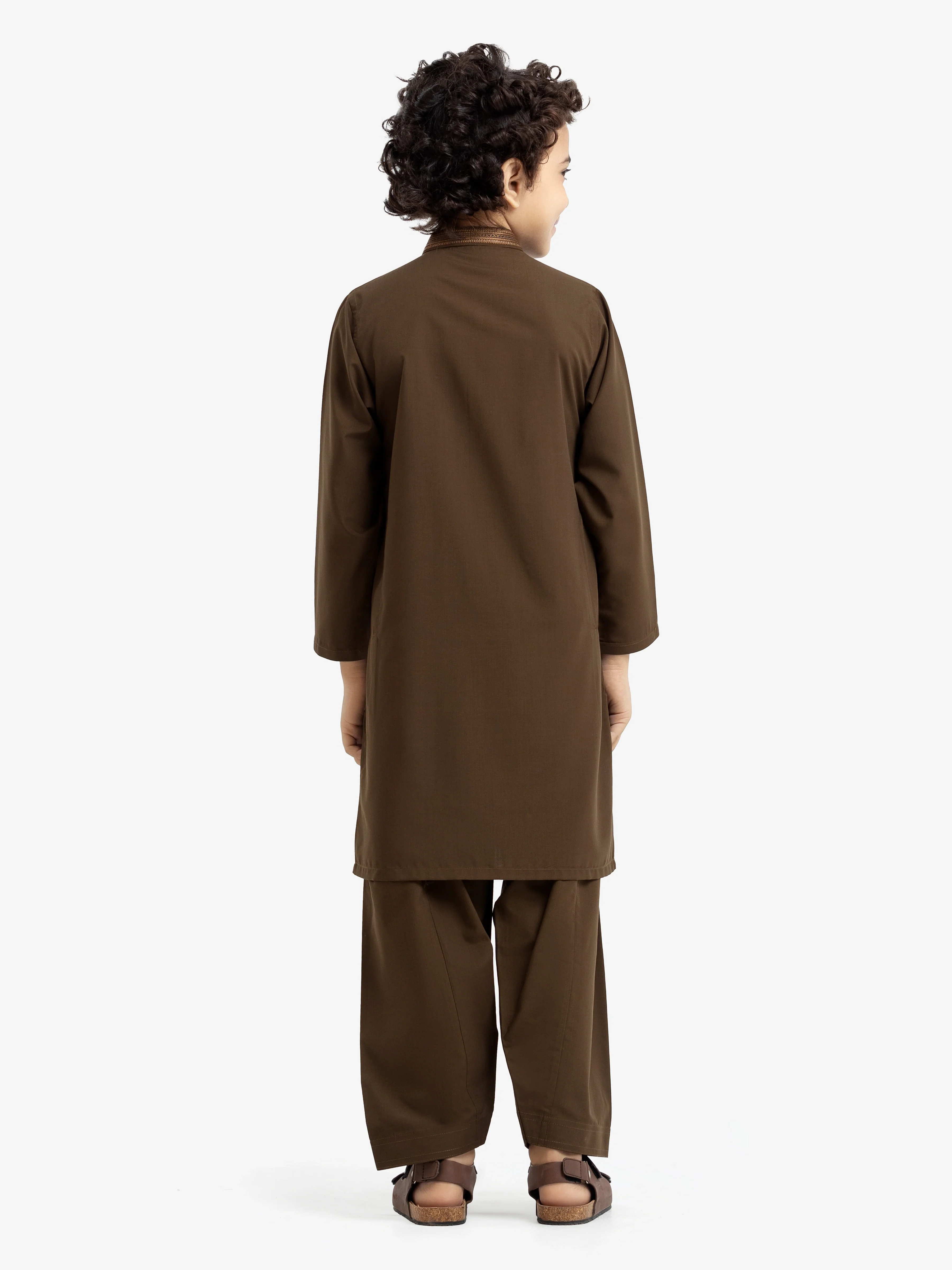 Boy's Mehndi Kurta Shalwar - EBTKS24-3971 - Image 4