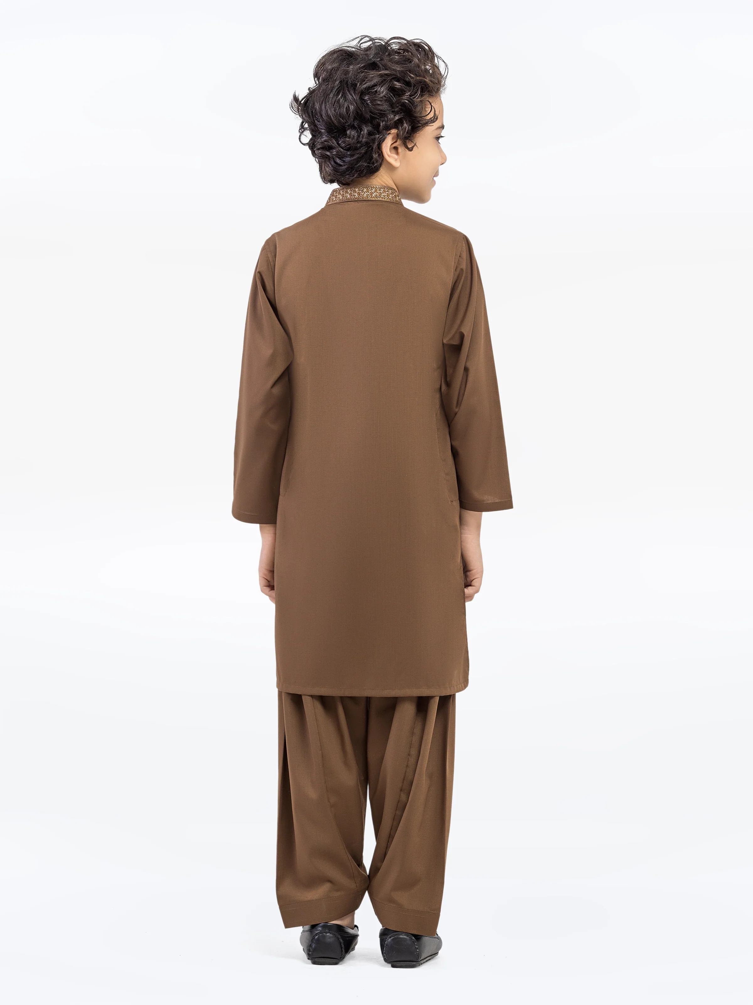 Boy's Mehndi Kurta Shalwar - EBTKS5-4040 - Image 5