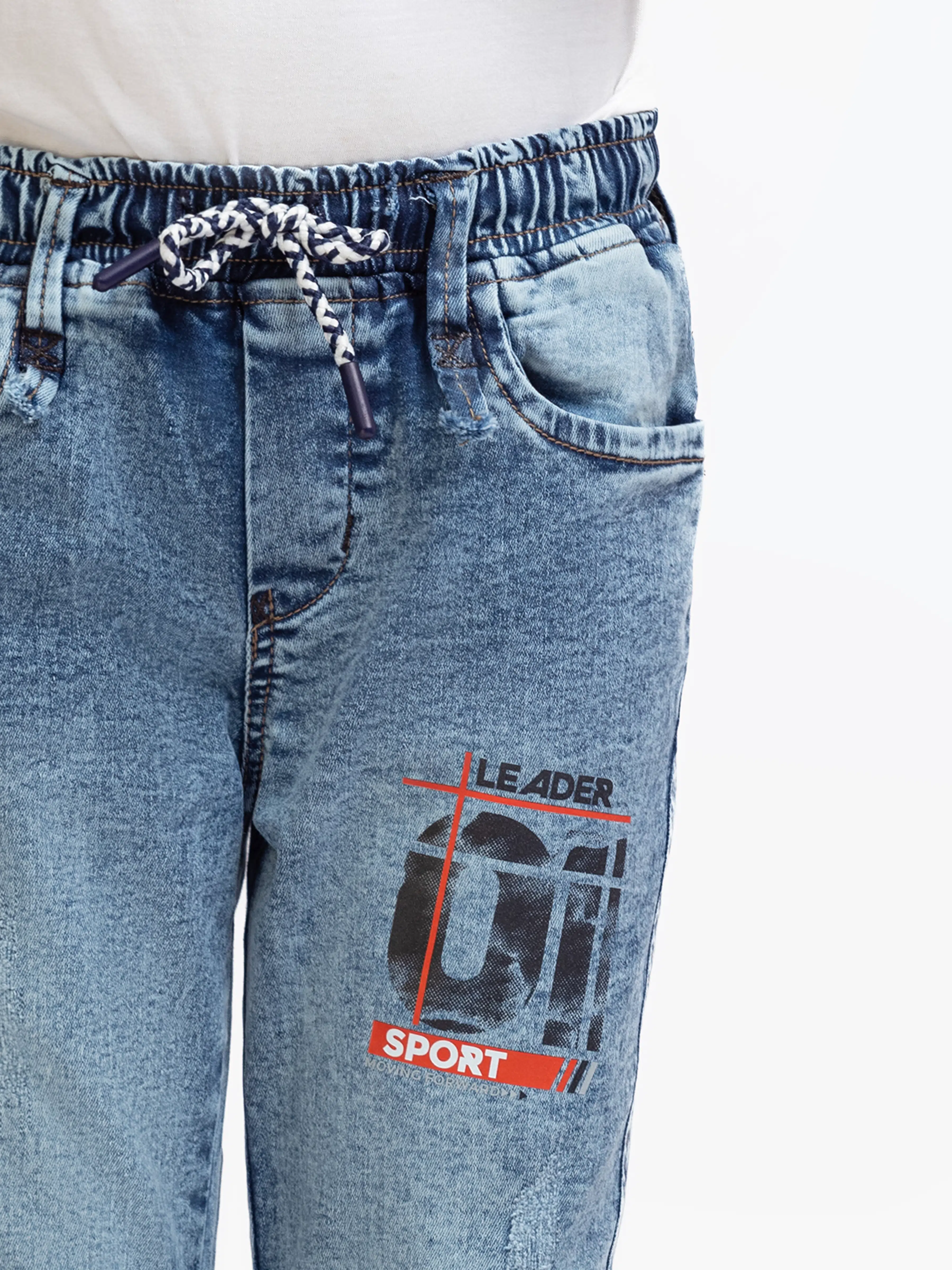 Boy's Mid Blue Denim Pant - EBBDP5-016 - Image 2