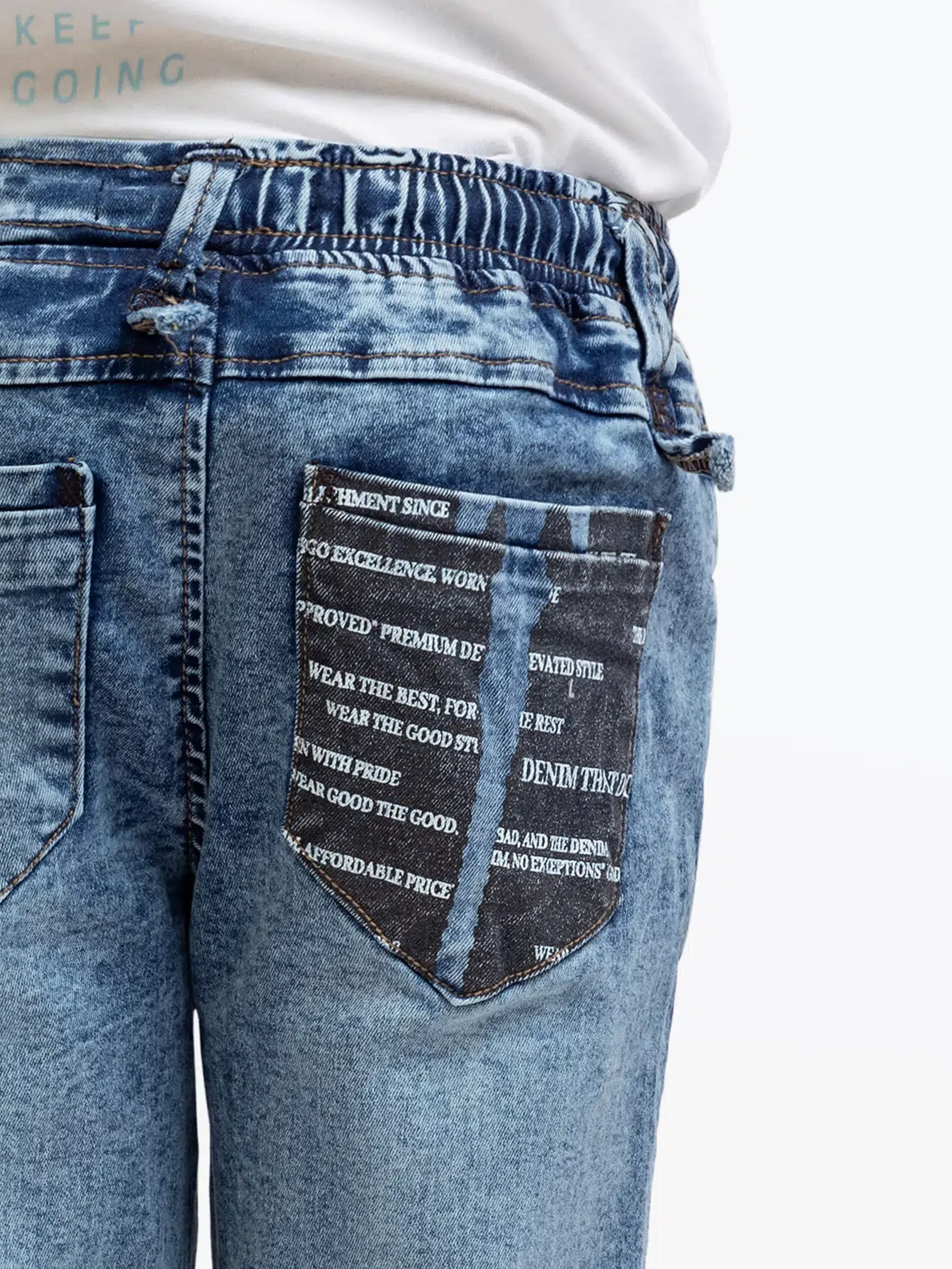 Boy's Mid Blue Denim Pant - EBBDP5-016 - Image 3