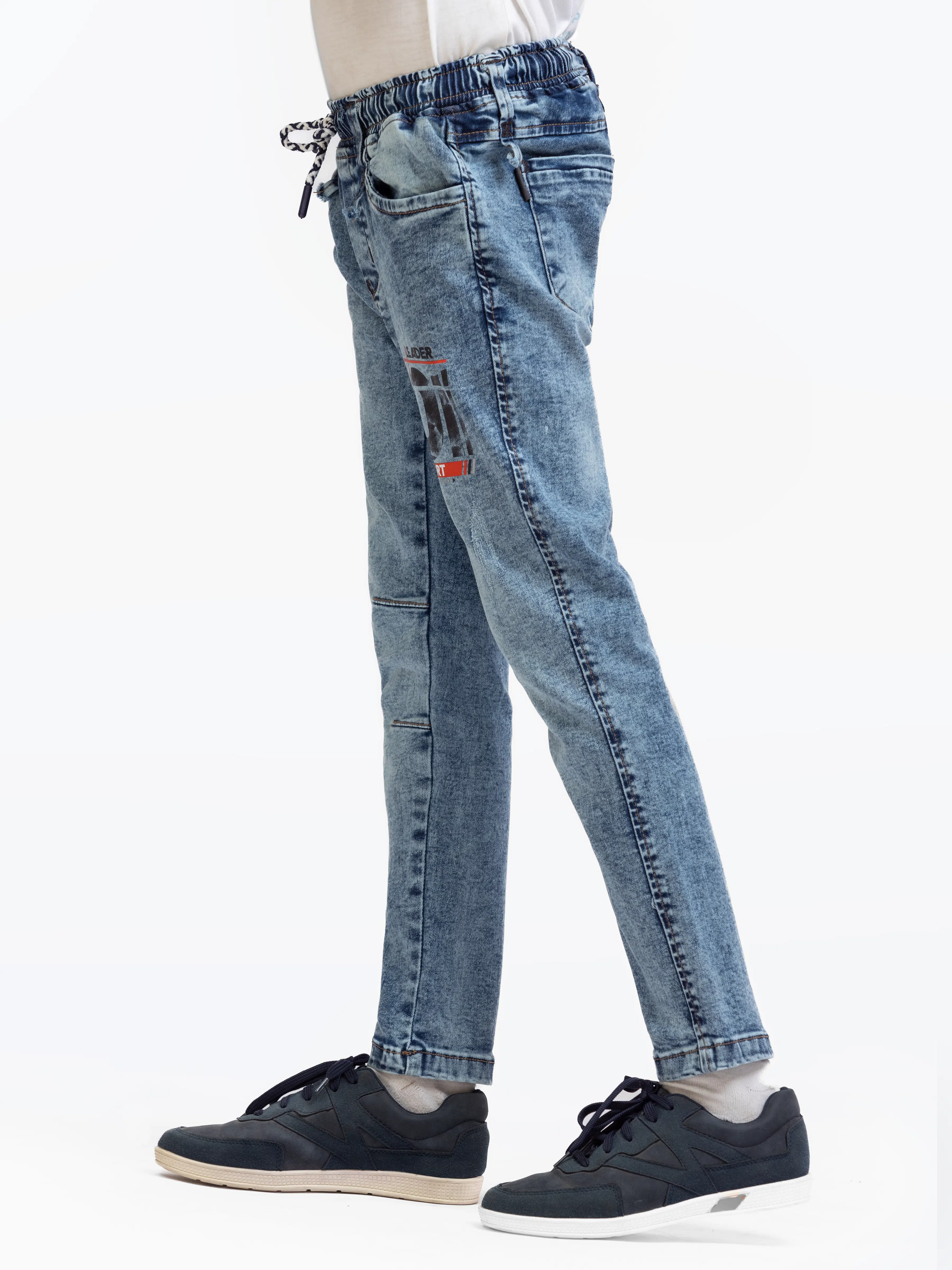 Boy's Mid Blue Denim Pant - EBBDP5-016 - Image 4
