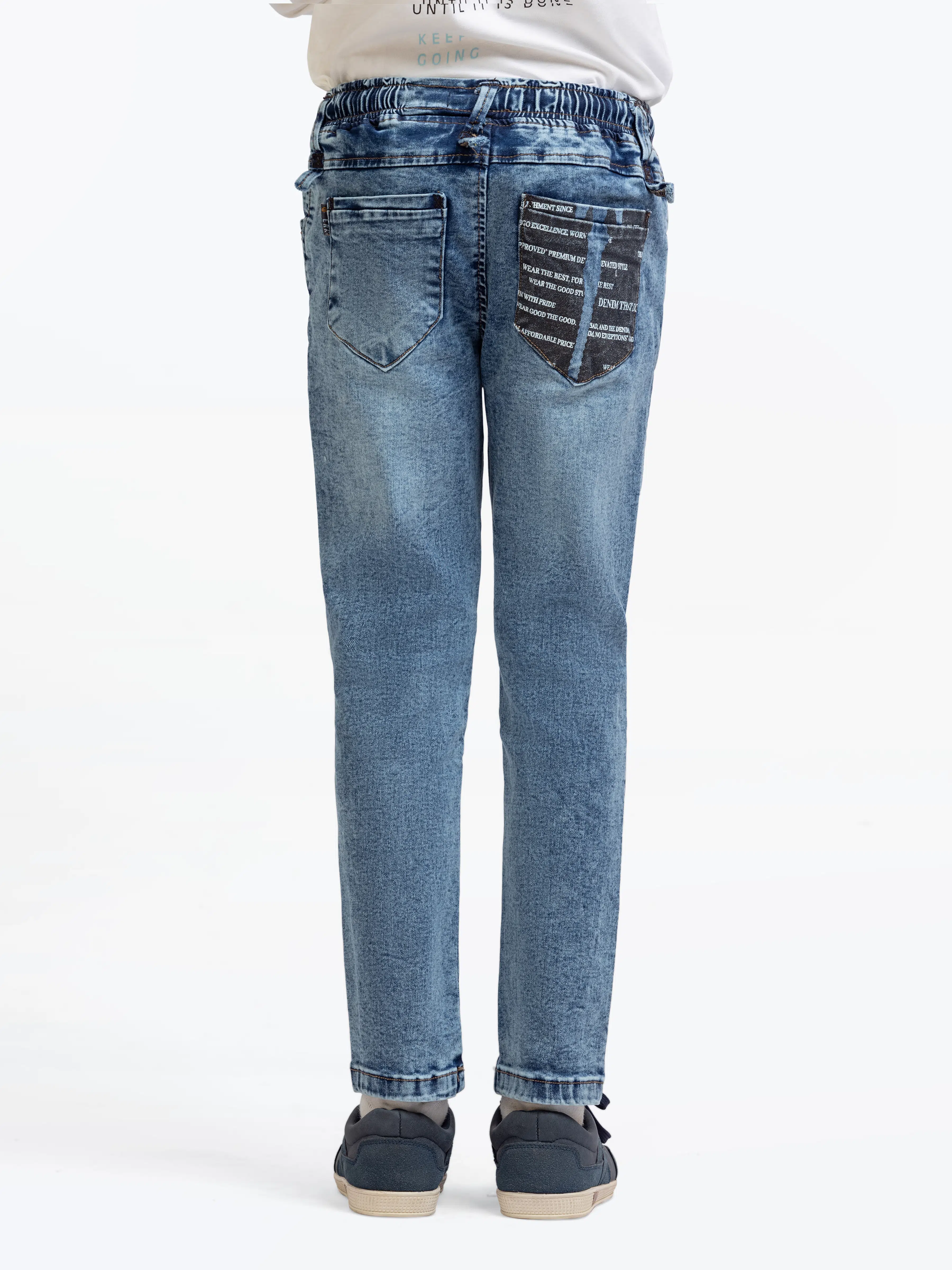 Boy's Mid Blue Denim Pant - EBBDP5-016 - Image 5