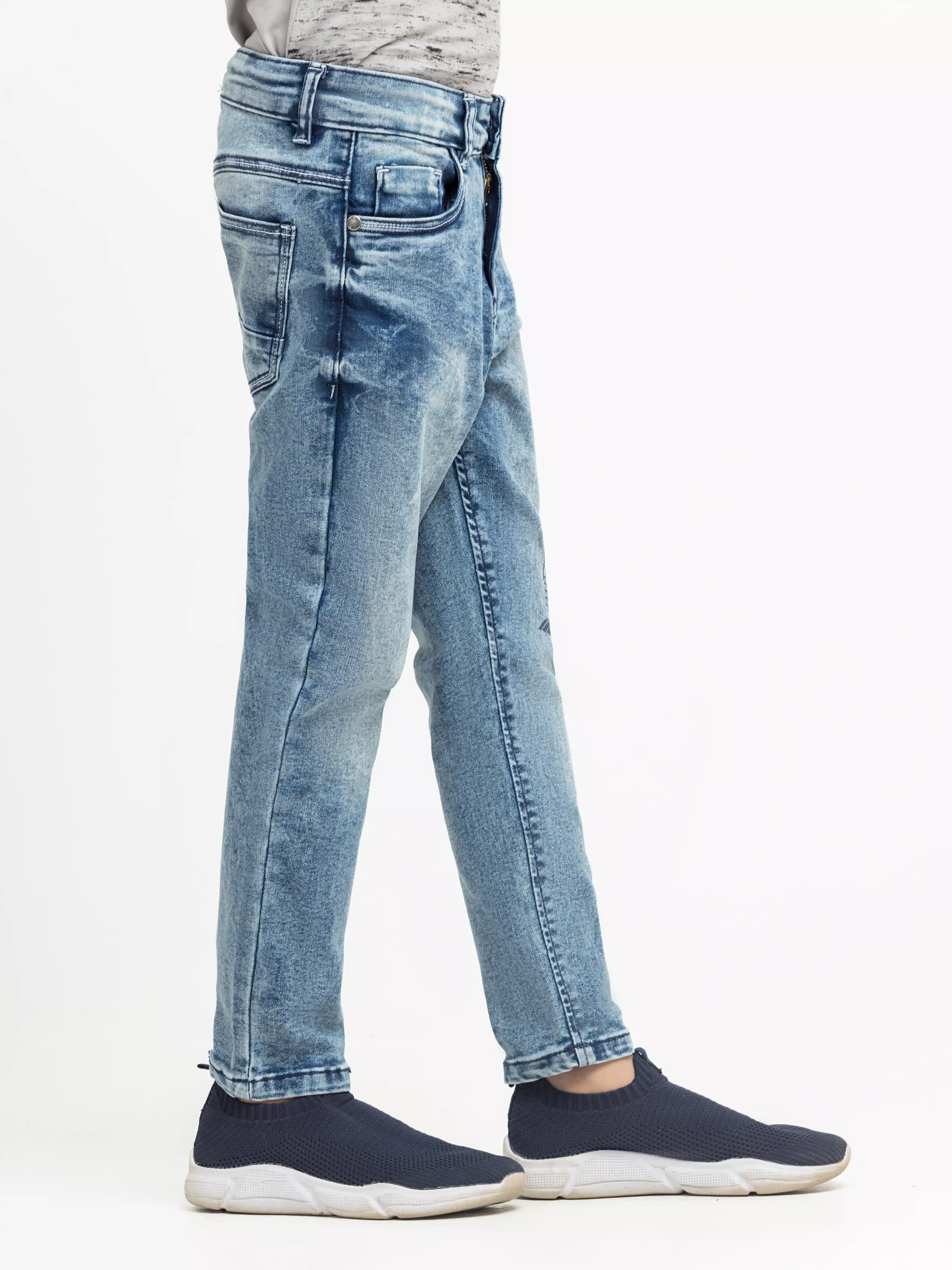 Boy's Mid Blue Denim Pant - EBBDP5-017 - Image 3
