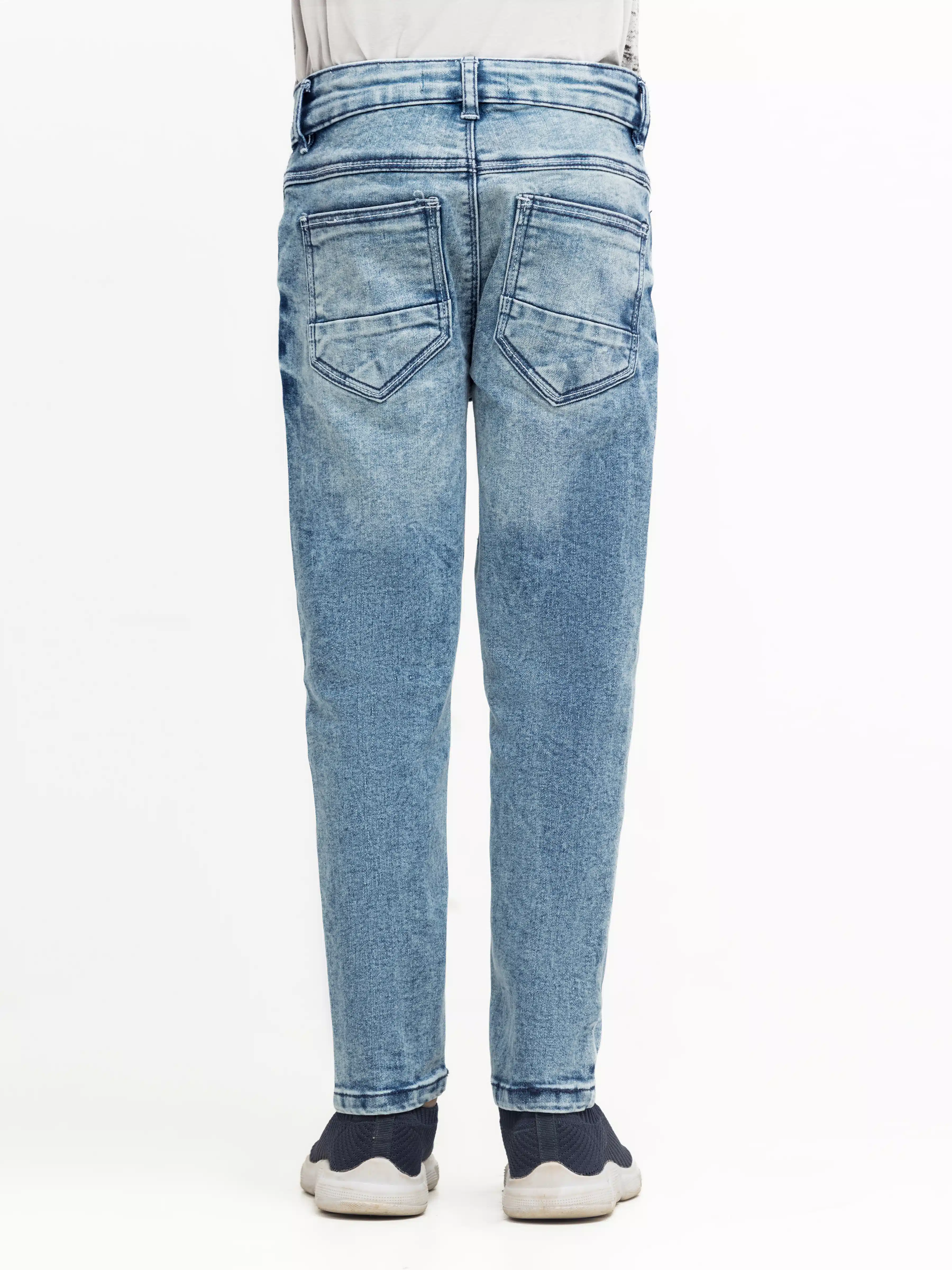 Boy's Mid Blue Denim Pant - EBBDP5-017 - Image 4