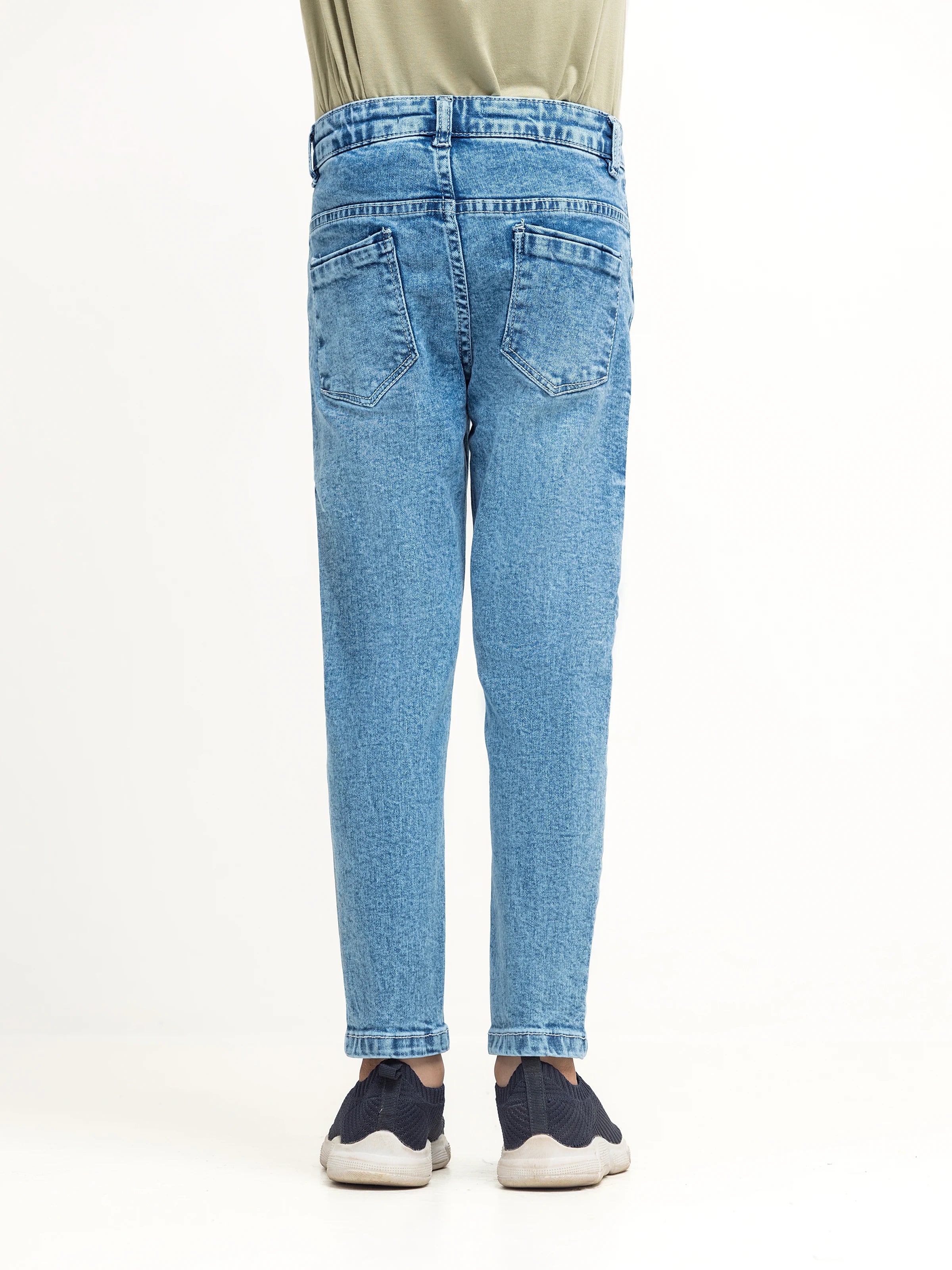 Boy's Mid Blue Denim Pant - EBBDP5-030 - Image 6