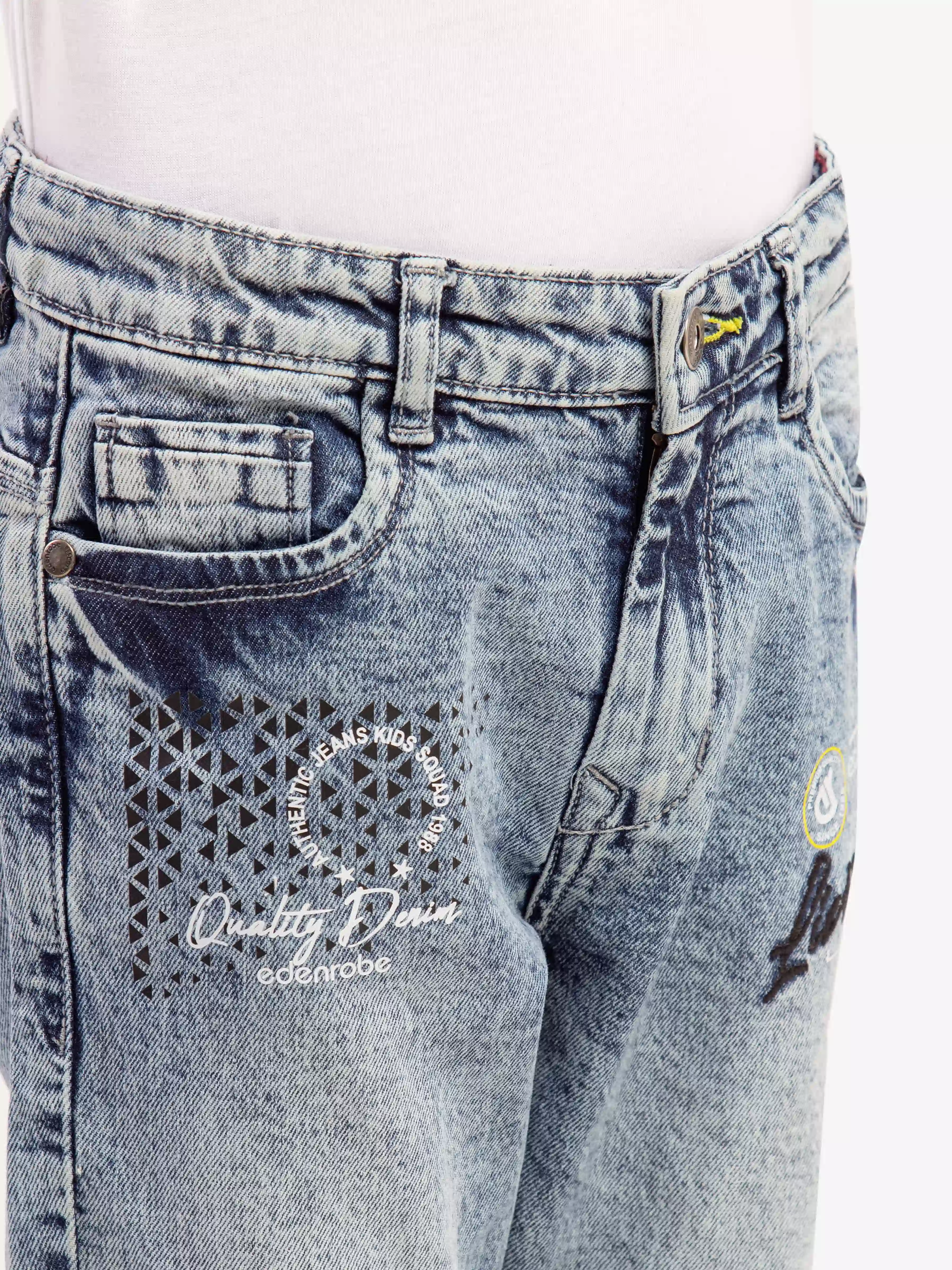 Boy's Mid Blue Denim Pant - EBBDP5-041 - Image 2