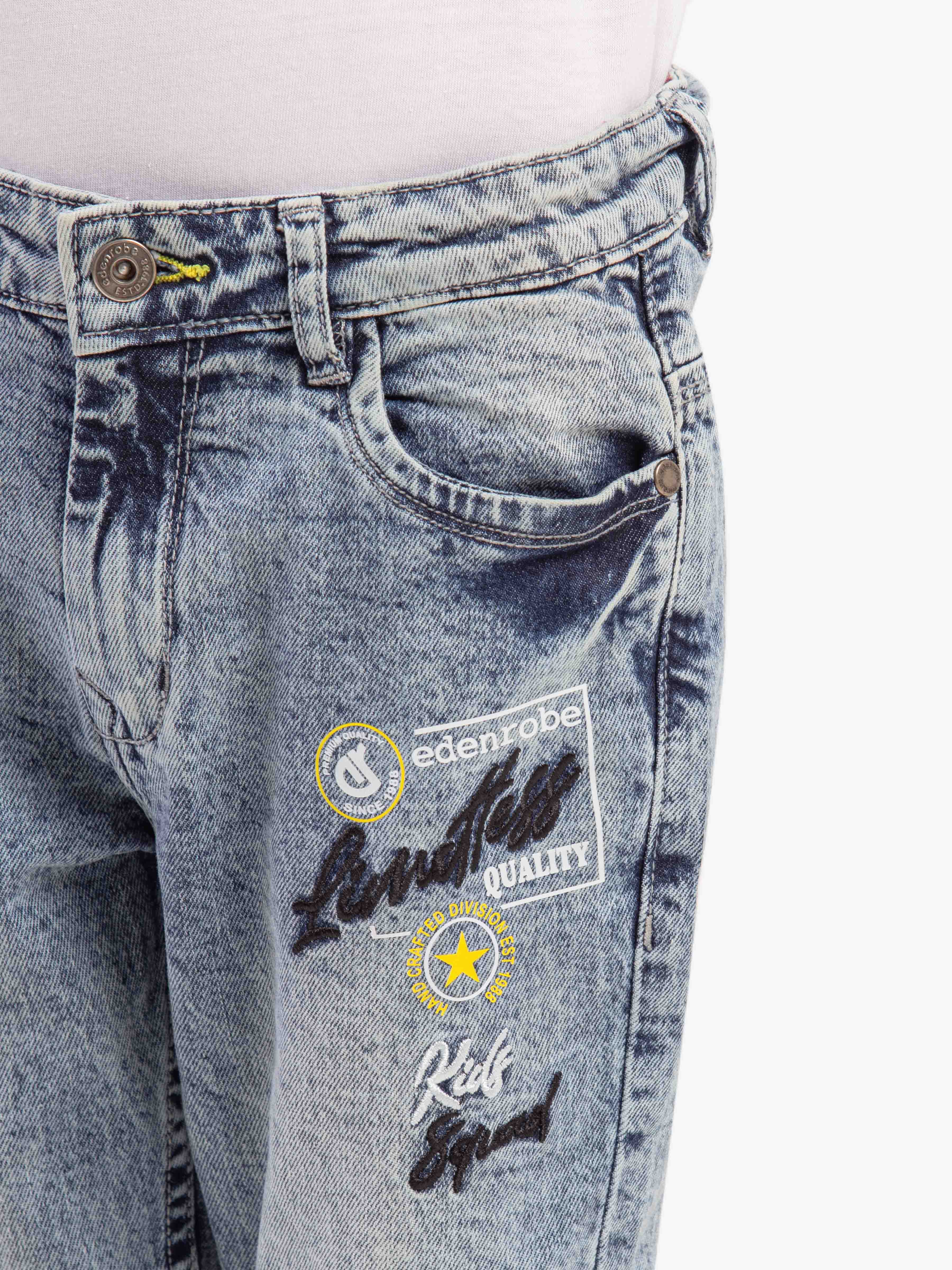 Boy's Mid Blue Denim Pant - EBBDP5-041 - Image 3