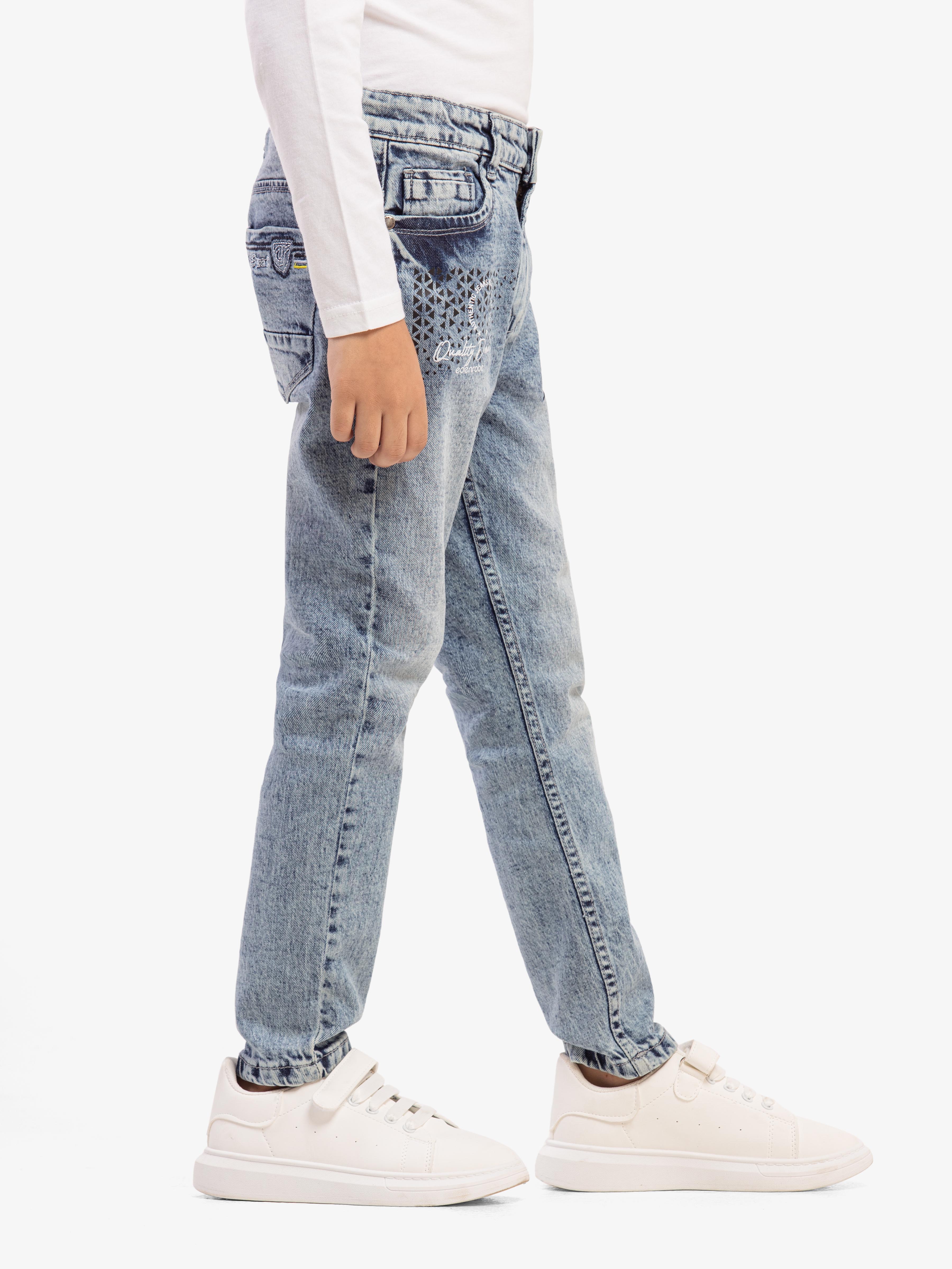 Boy's Mid Blue Denim Pant - EBBDP5-041 - Image 4