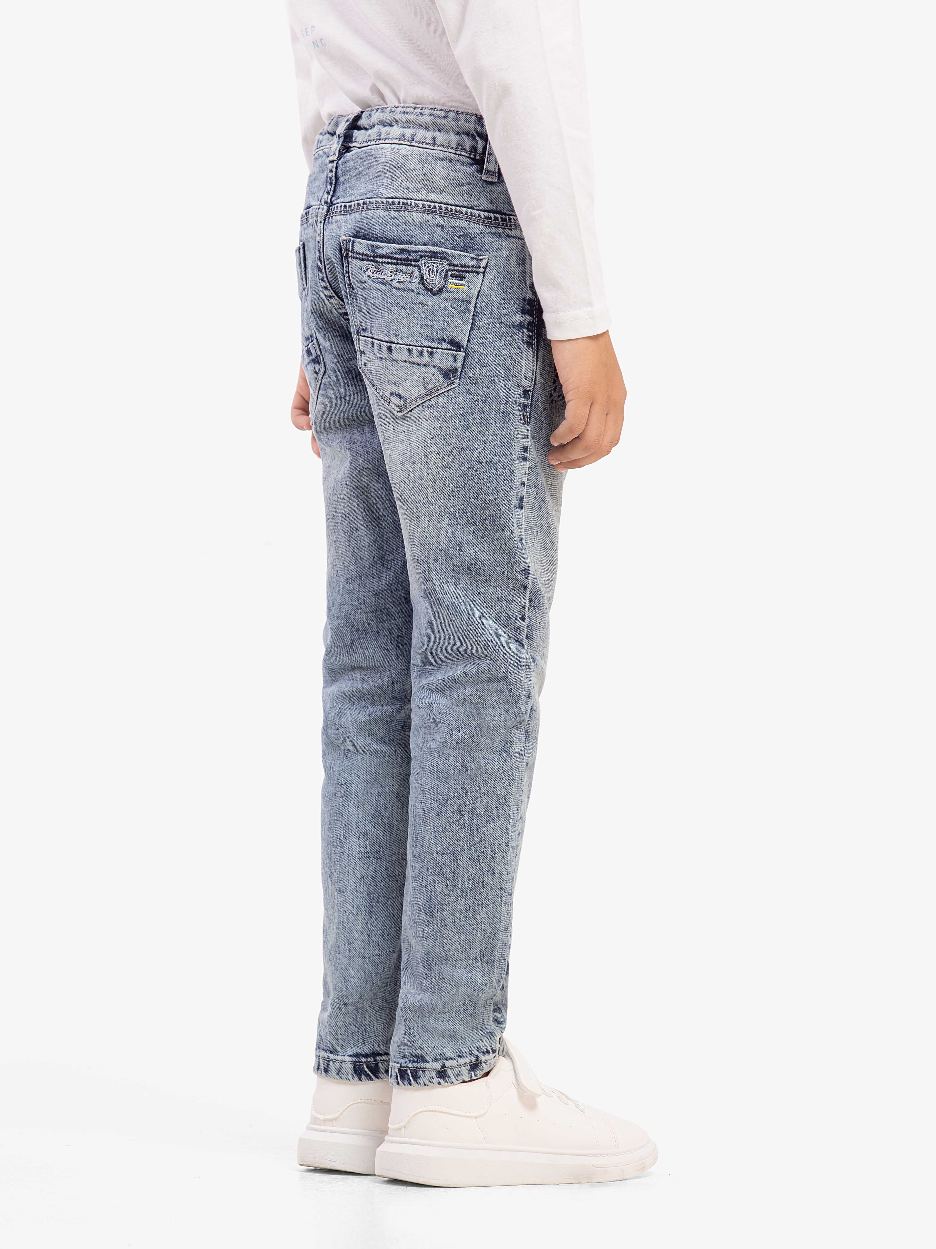 Boy's Mid Blue Denim Pant - EBBDP5-041 - Image 5