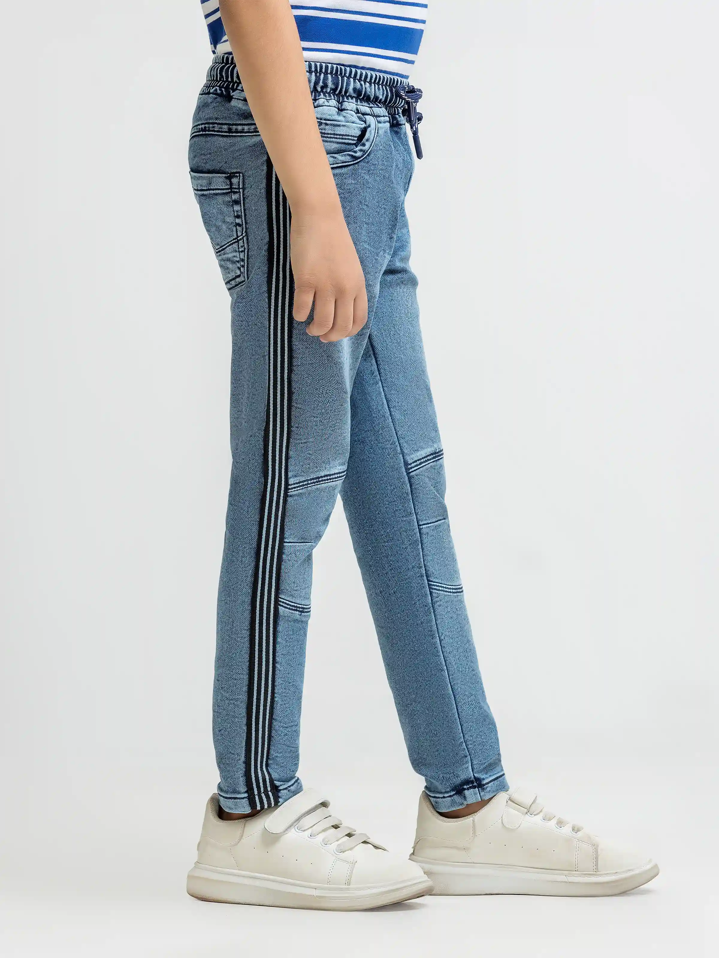 Boy's Mid Blue Denim Pant - EBBDP6-007 - Image 4