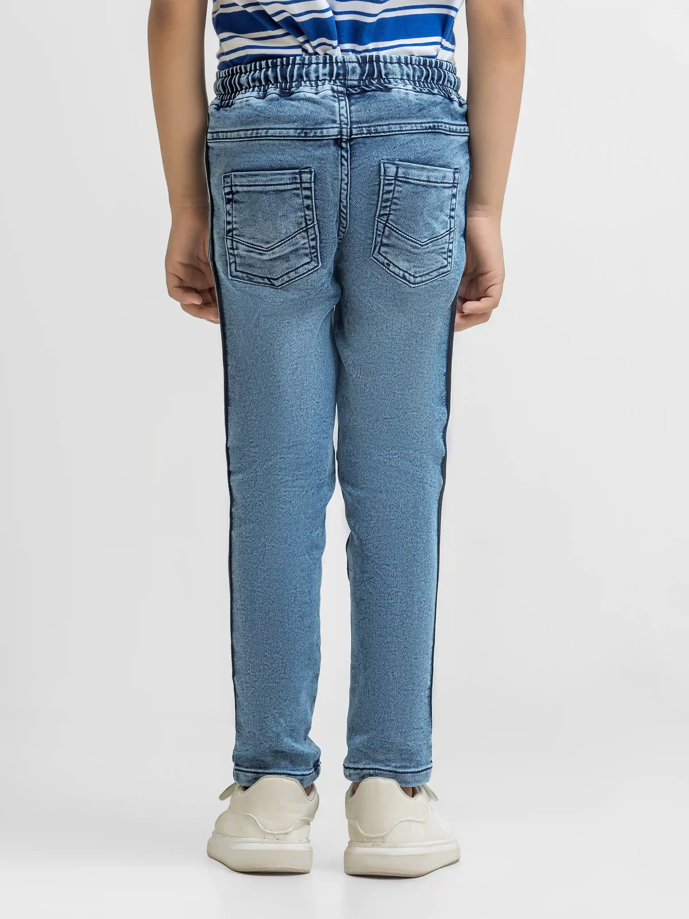 Boy's Mid Blue Denim Pant - EBBDP6-007 - Image 5