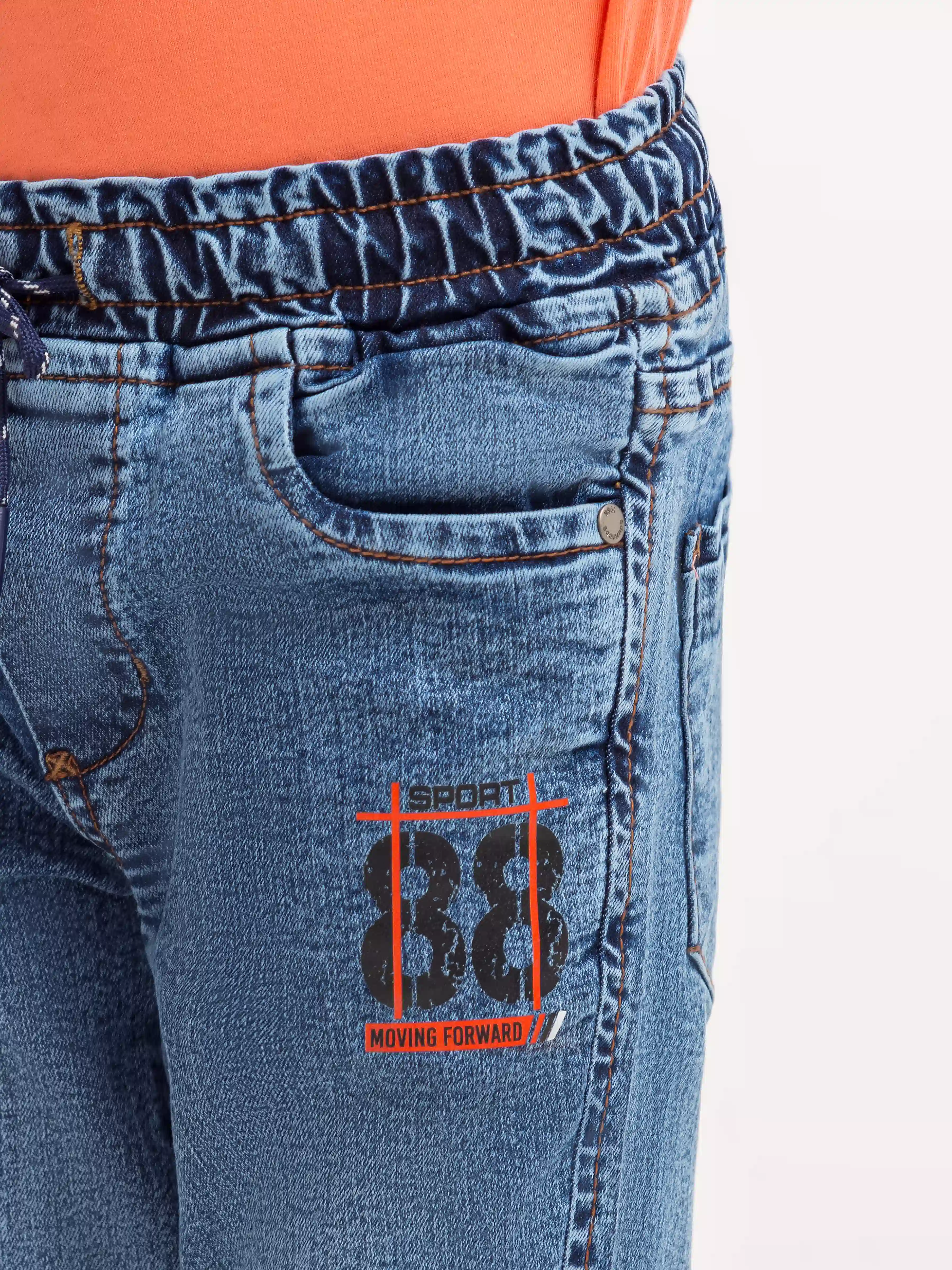 Boy's Mid Blue Denim Pant - EBBDP6-011 - Image 2