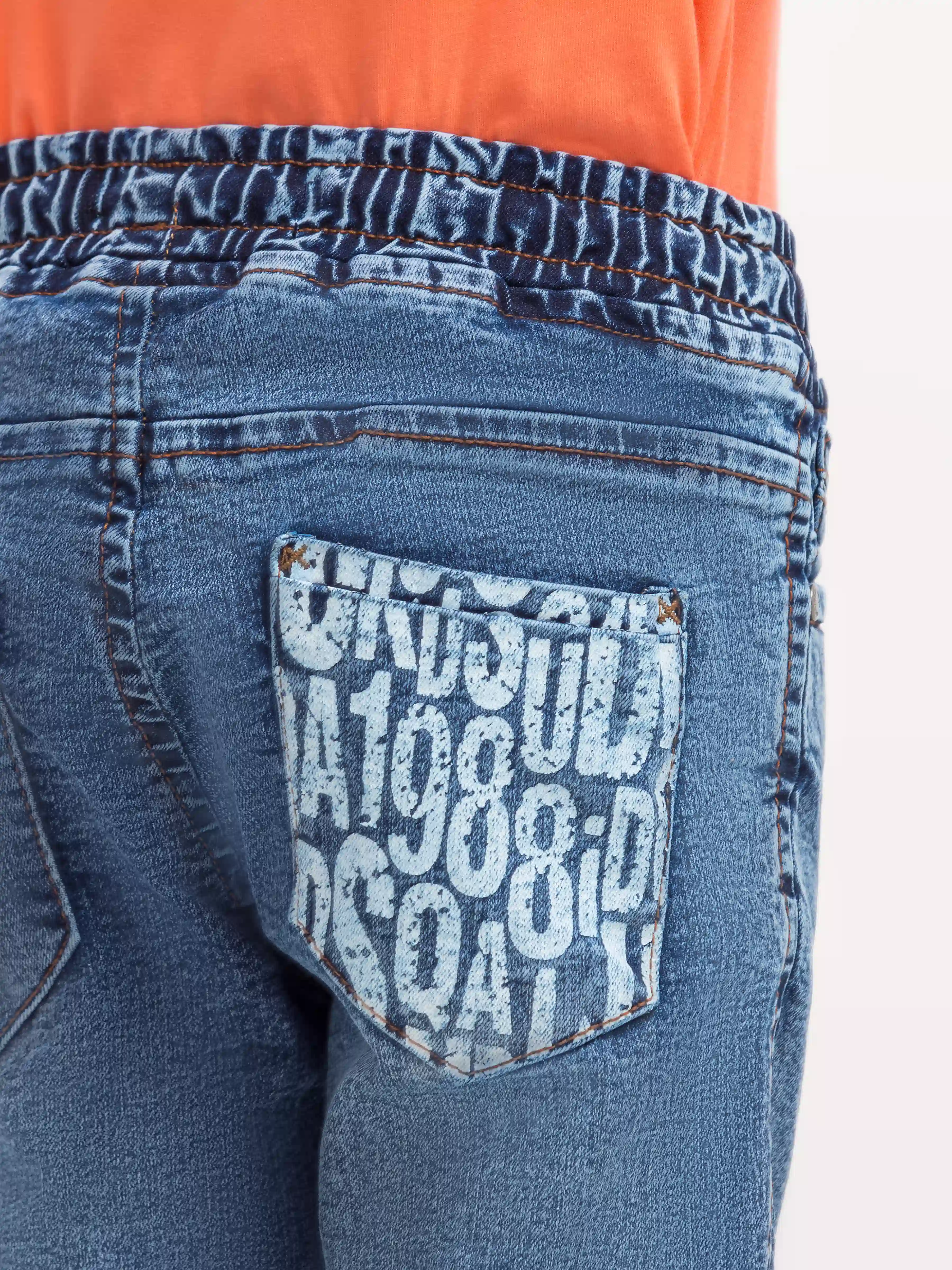 Boy's Mid Blue Denim Pant - EBBDP6-011 - Image 3