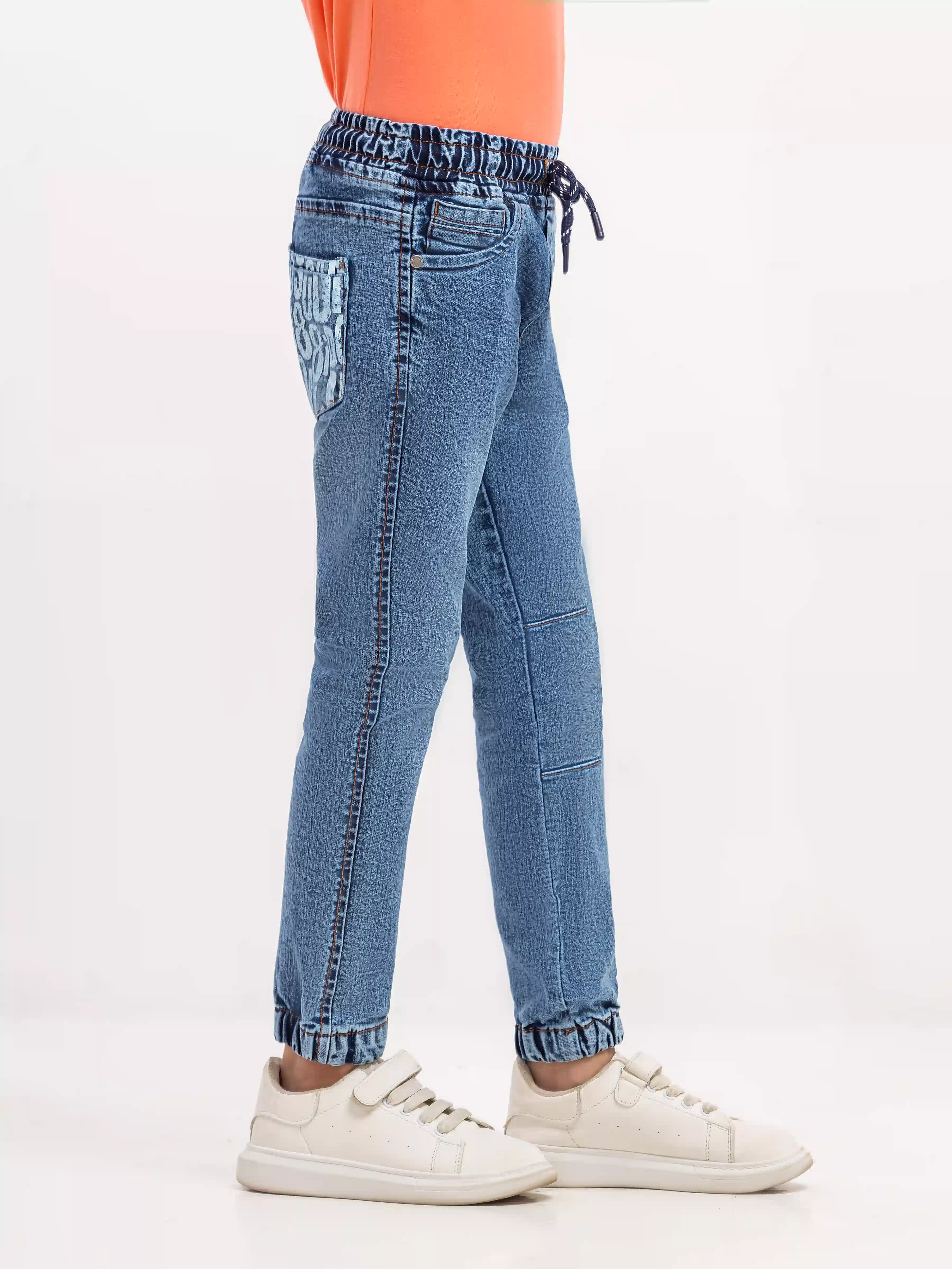 Boy's Mid Blue Denim Pant - EBBDP6-011 - Image 4