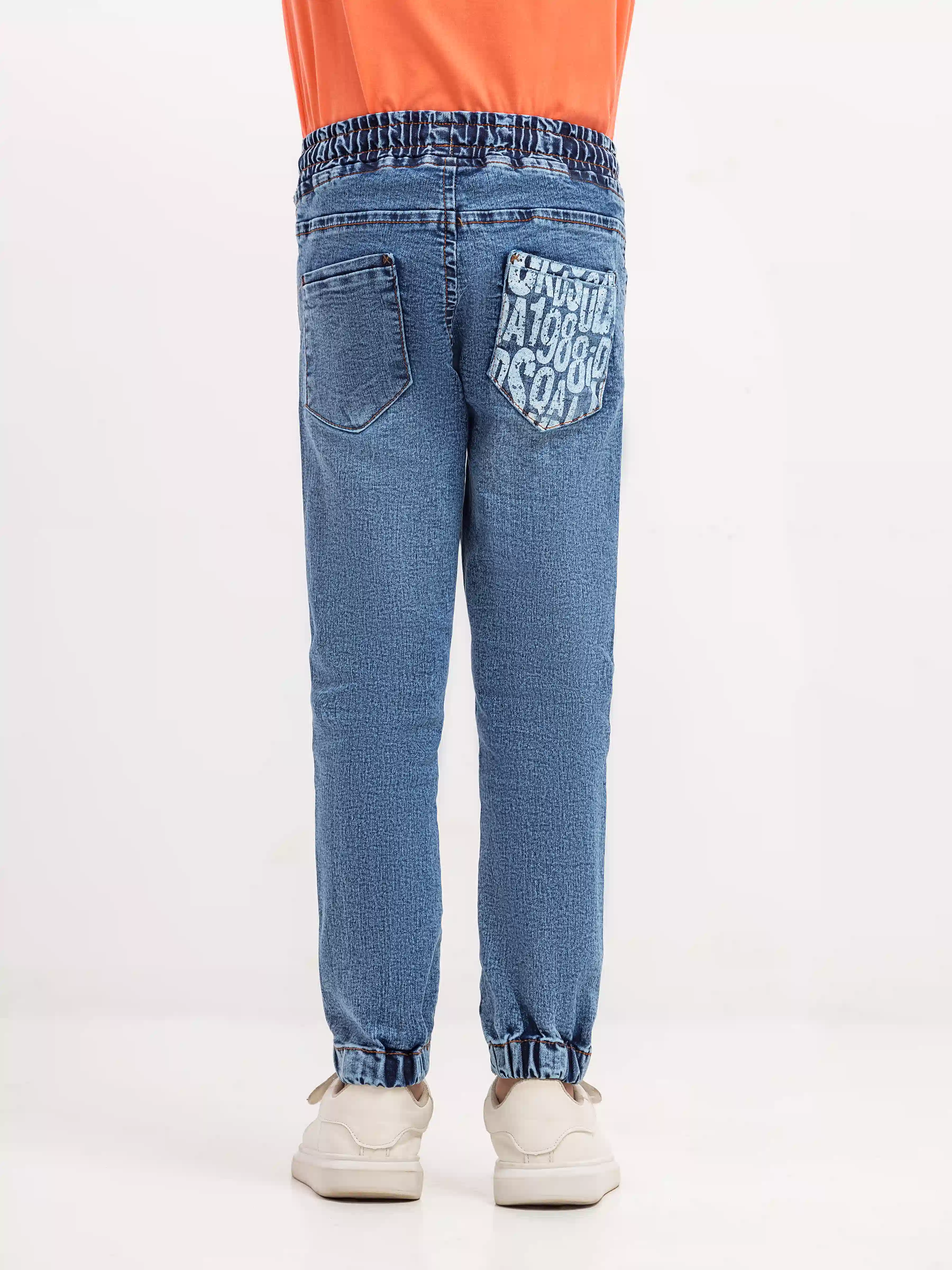 Boy's Mid Blue Denim Pant - EBBDP6-011 - Image 5