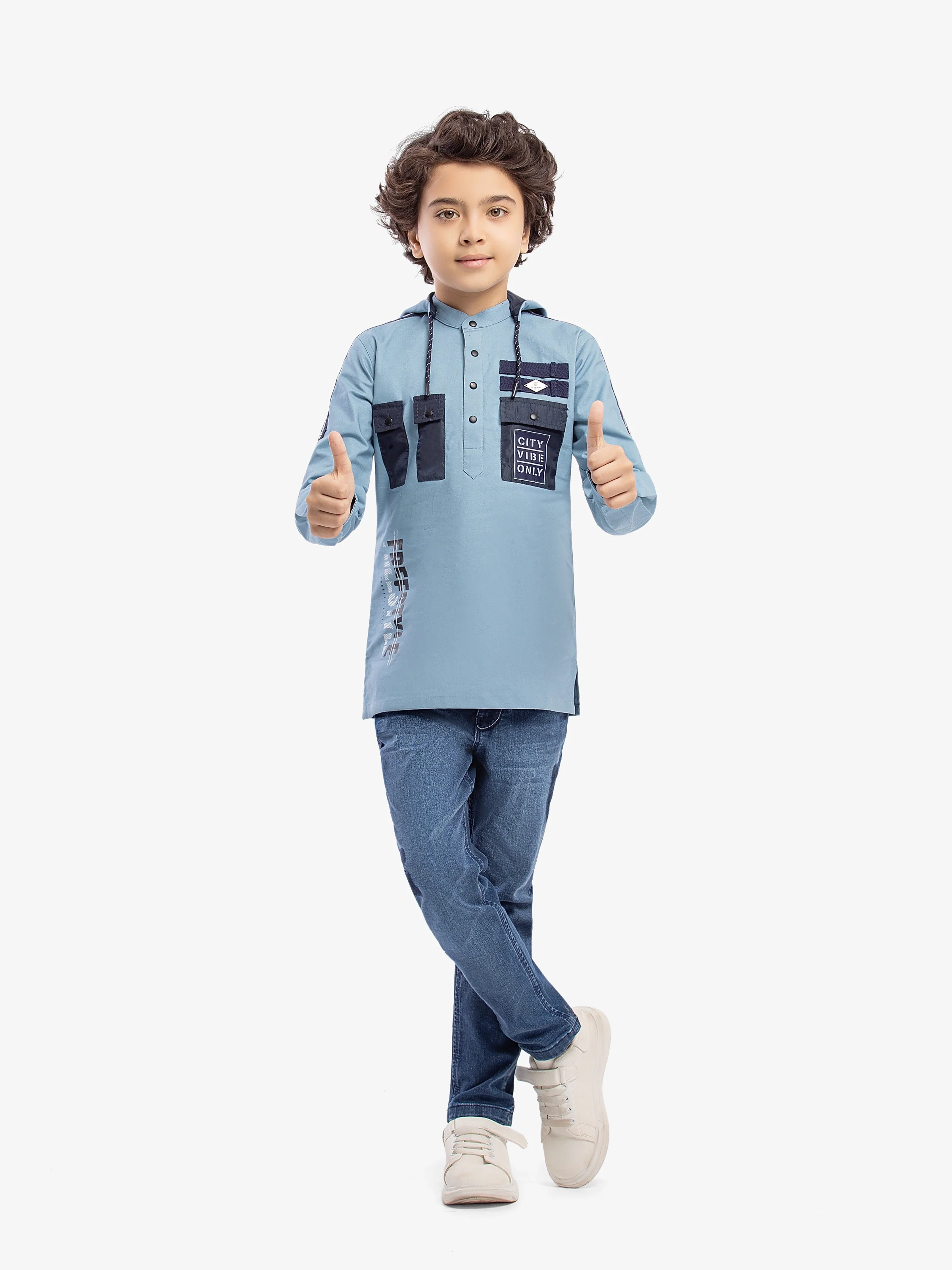 Boy's Mid Blue Shirt - EBTSF5-27670 - Image 2