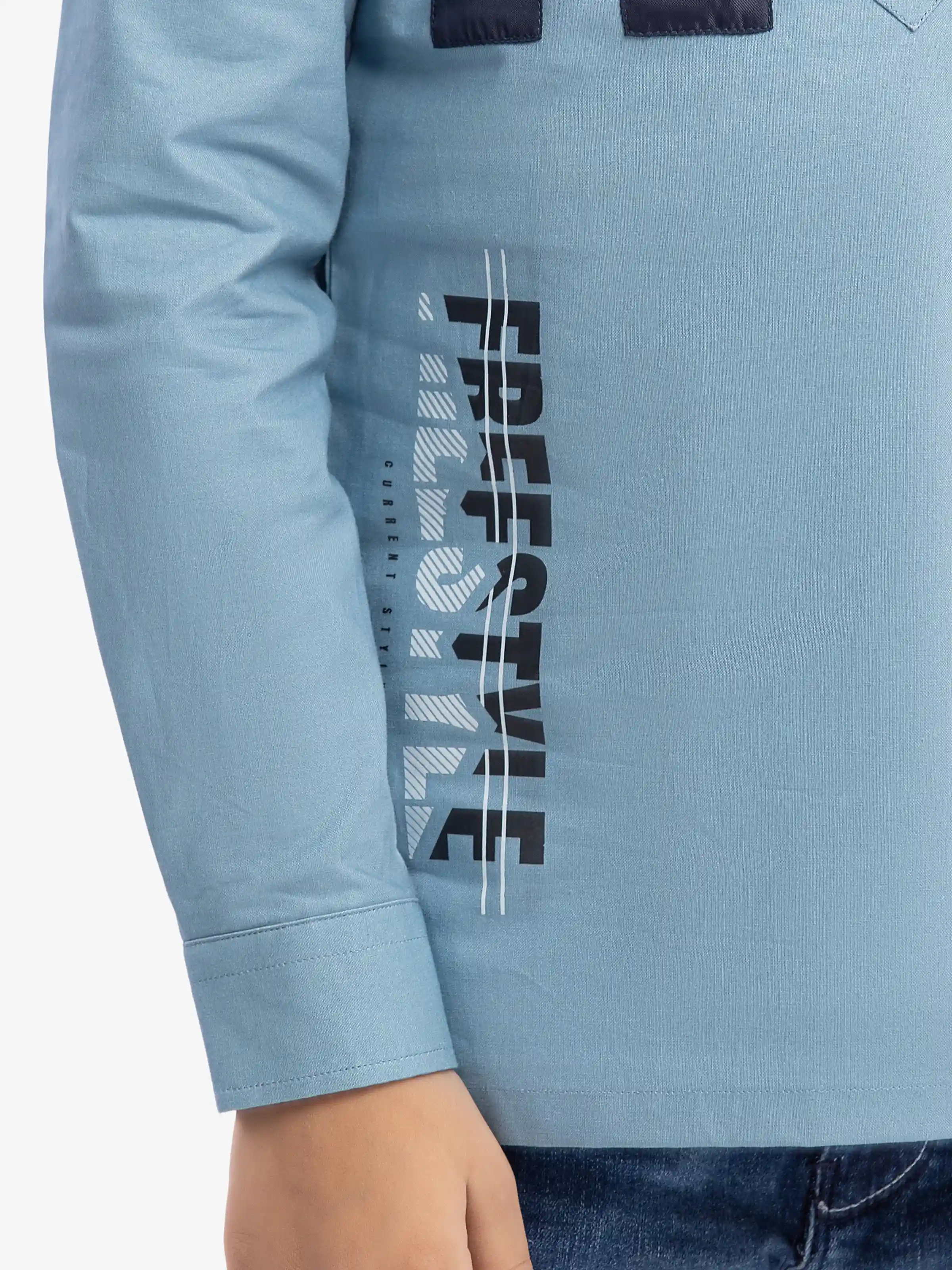 Boy's Mid Blue Shirt - EBTSF5-27670 - Image 4