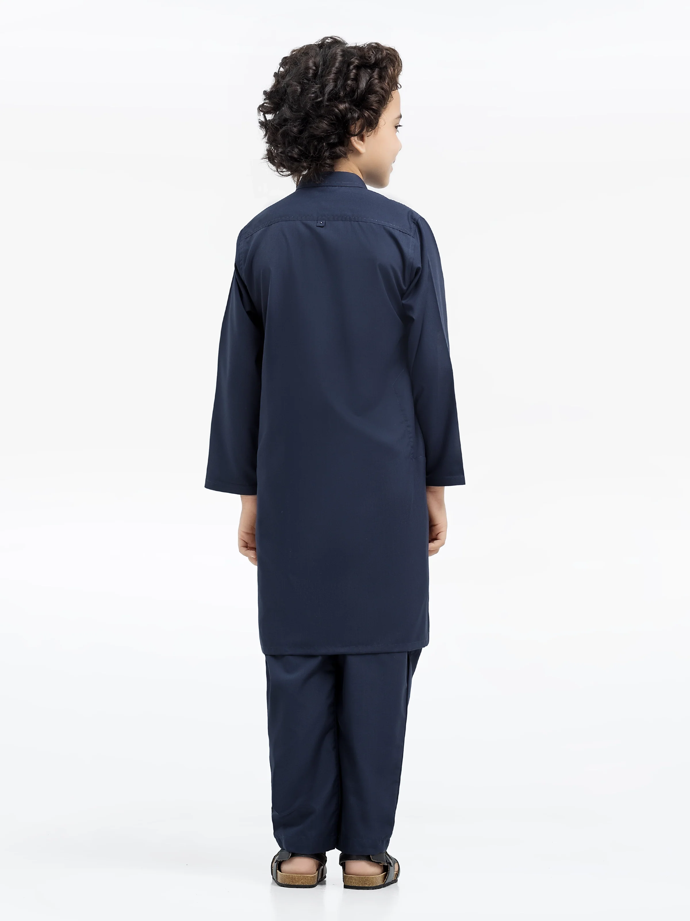 Boy's Mid Night Blue Kurta Pajama - EBTKP24-009 - Image 5