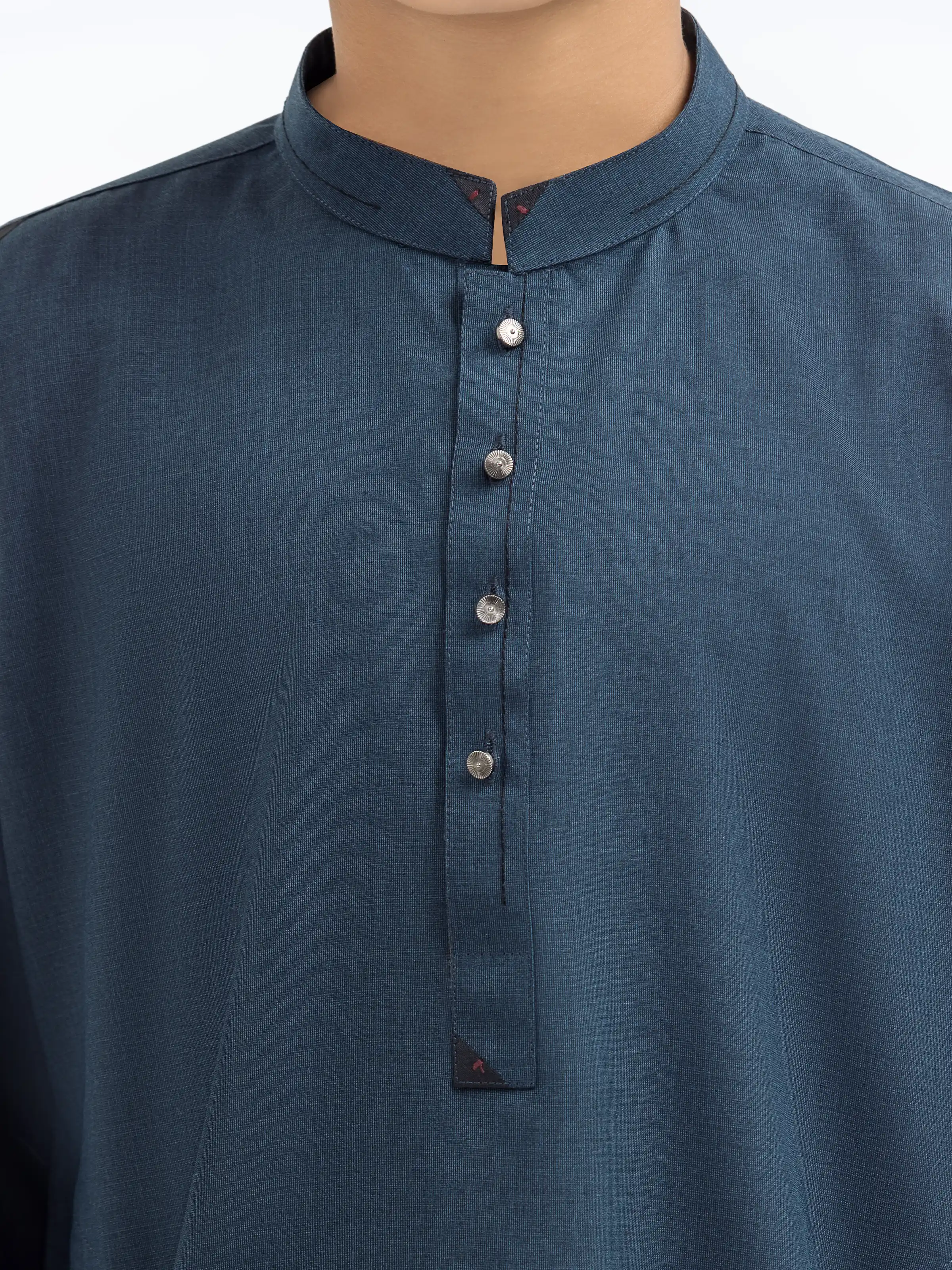 Boy's Mid Night Blue Kurta Shalwar - EBTKS5-4019 - Image 3