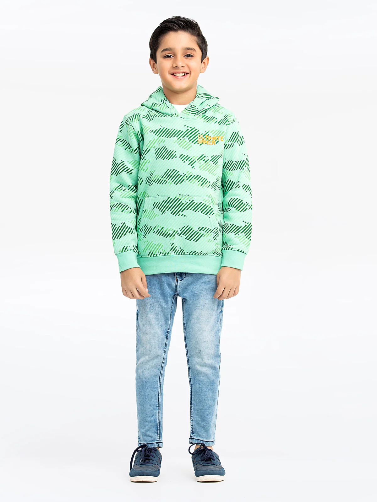 Boy's Mint Green Hoodie - EBTH23-012 - Image 2