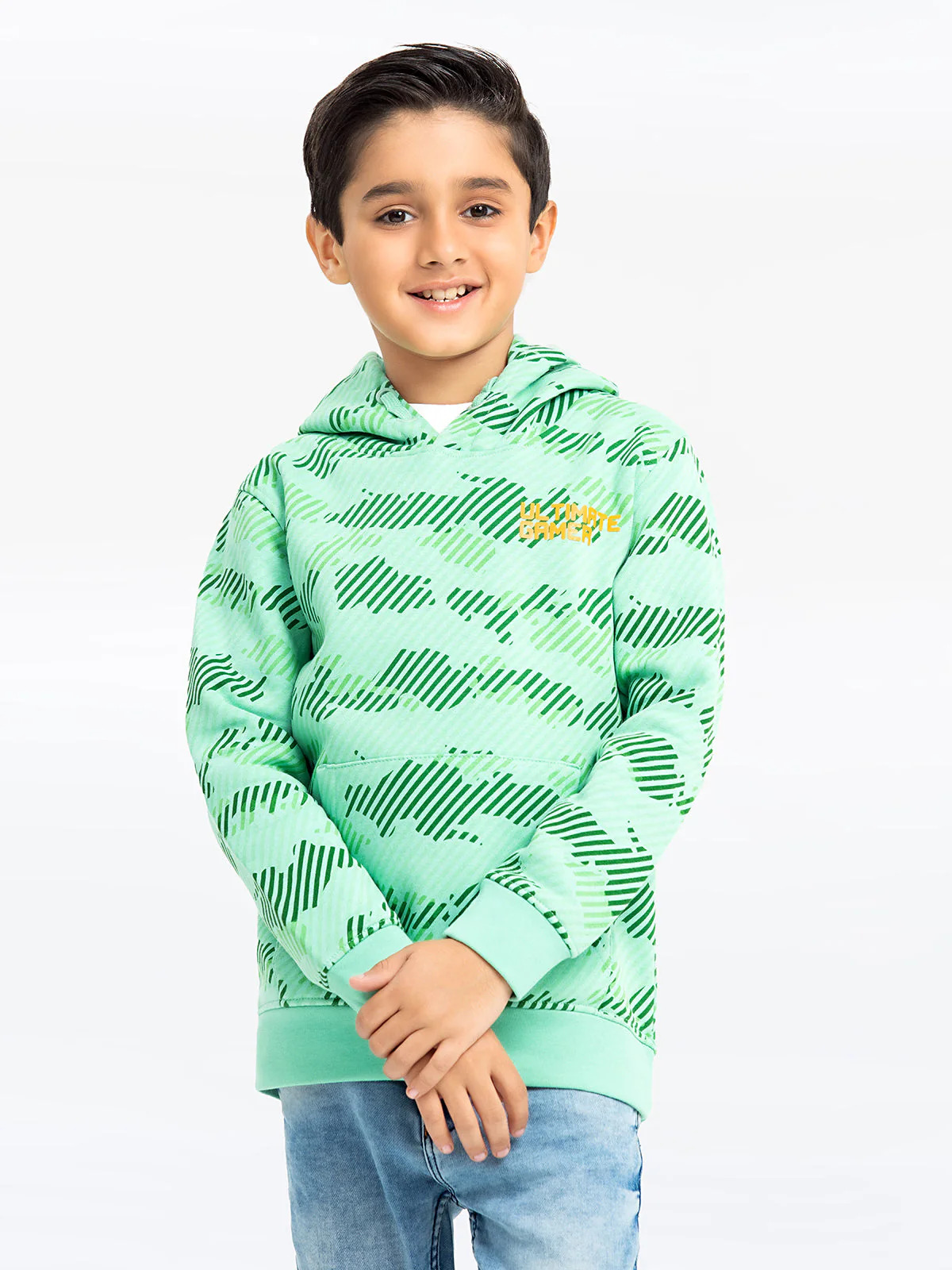 Boy's Mint Green Hoodie - EBTH23-012 - Image 3
