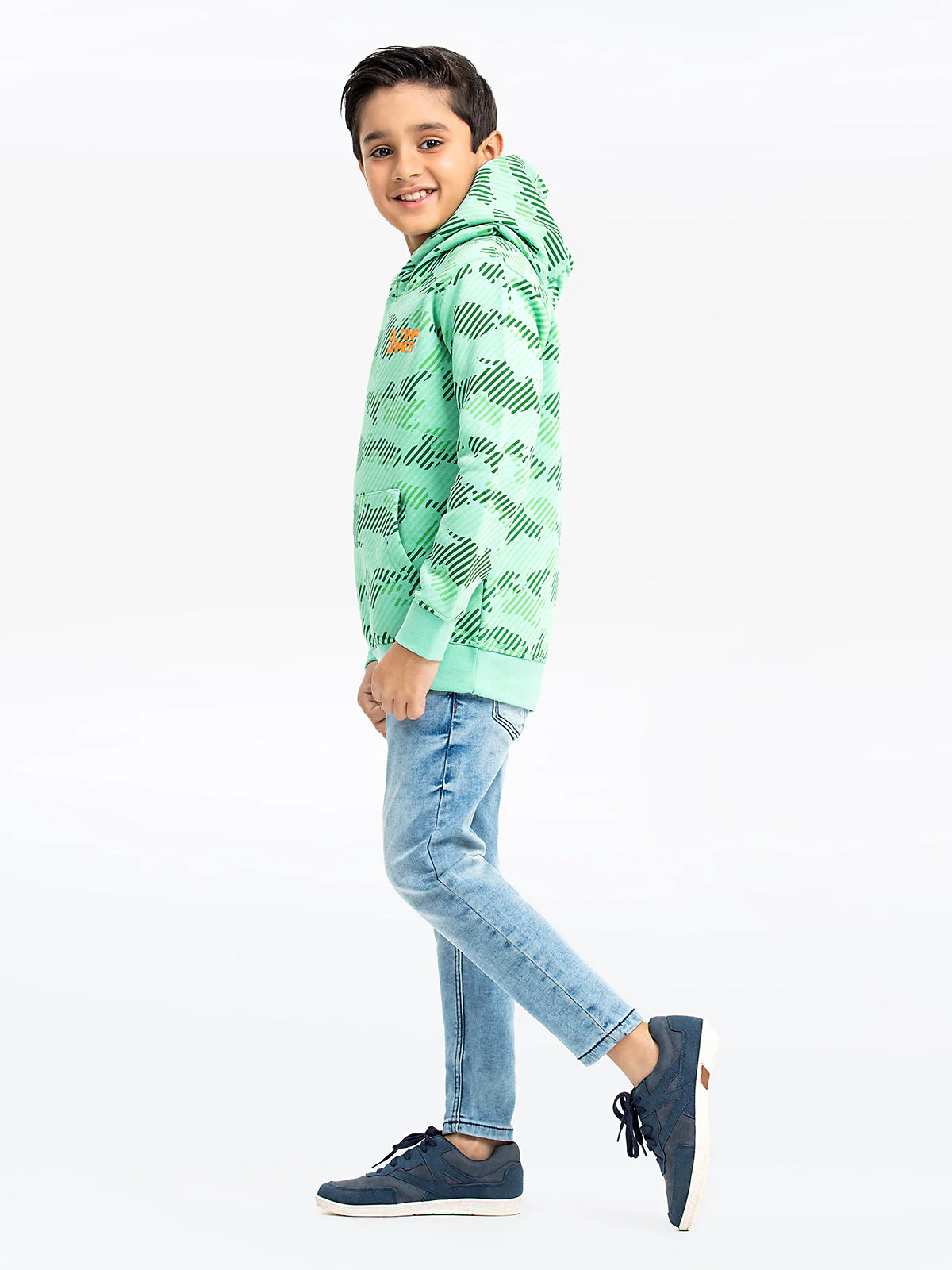 Boy's Mint Green Hoodie - EBTH23-012 - Image 4