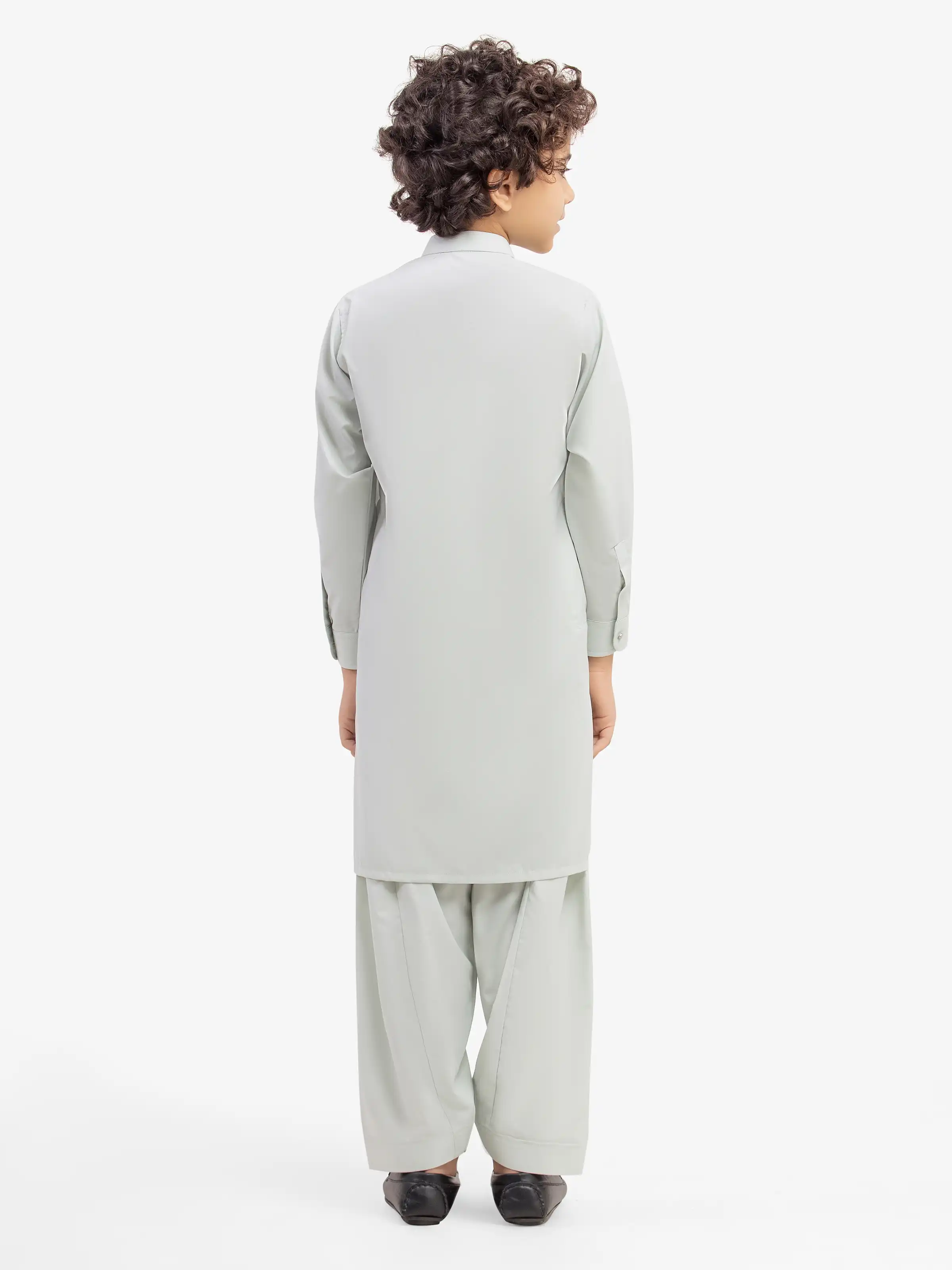 Boy's Mint Green Kurta Shalwar - EBTKS5-4034 - Image 5