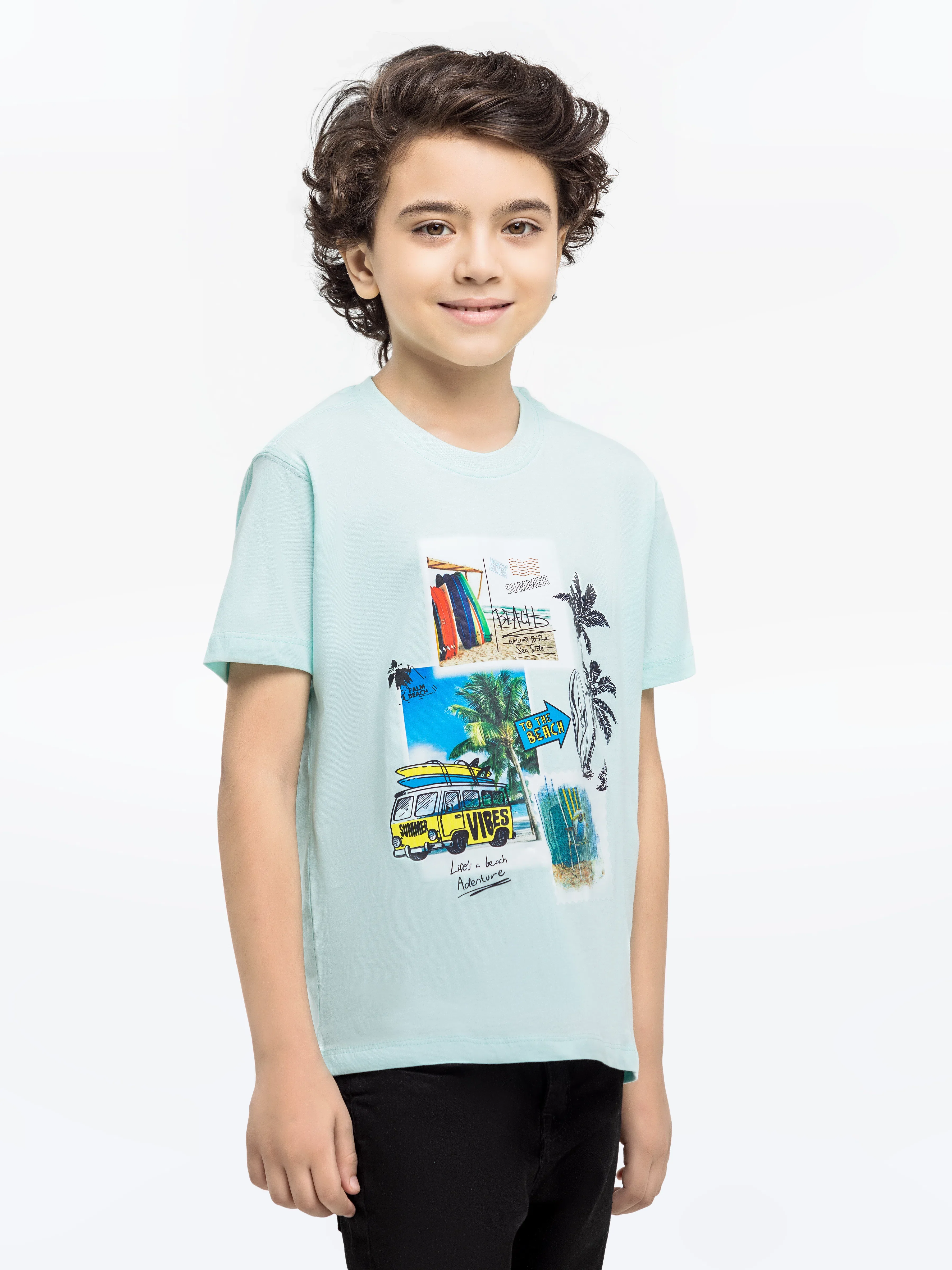 Boy's Mint Green T-Shirt - EBTTS24-032 - Image 2
